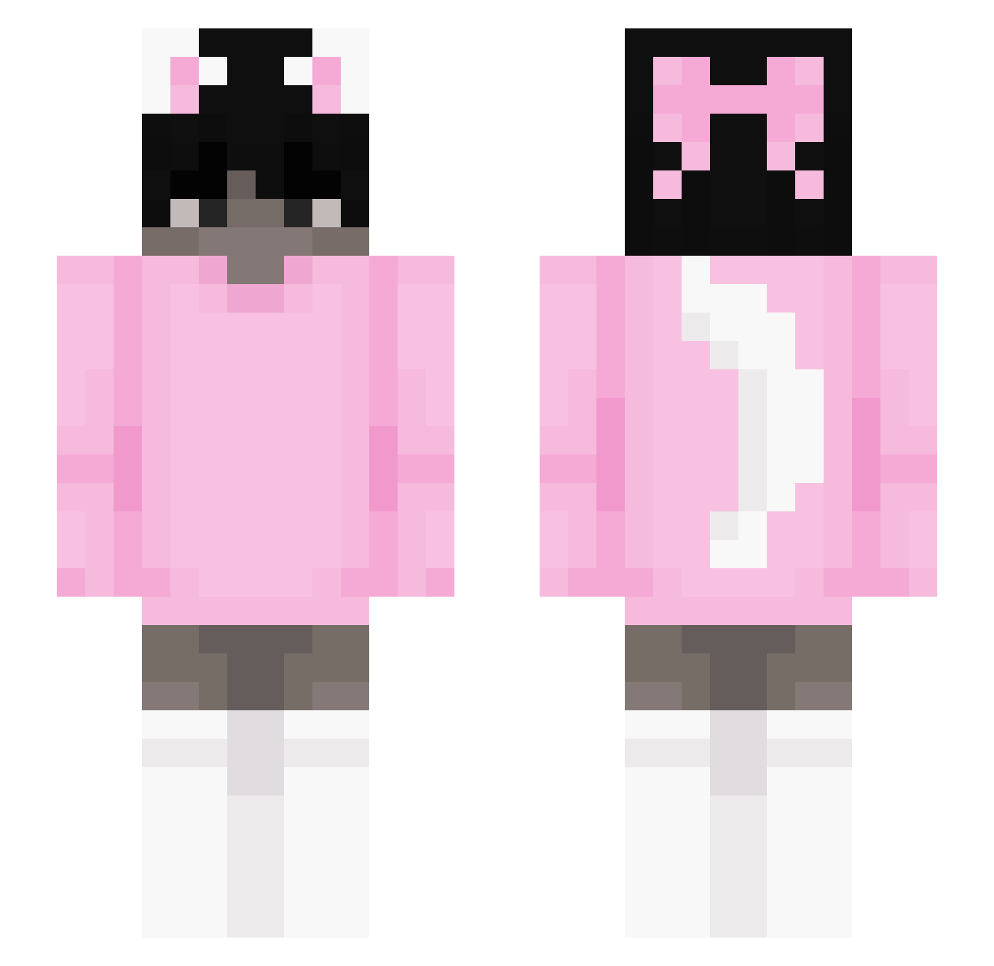 WallyOp Minecraft skin, front and back view