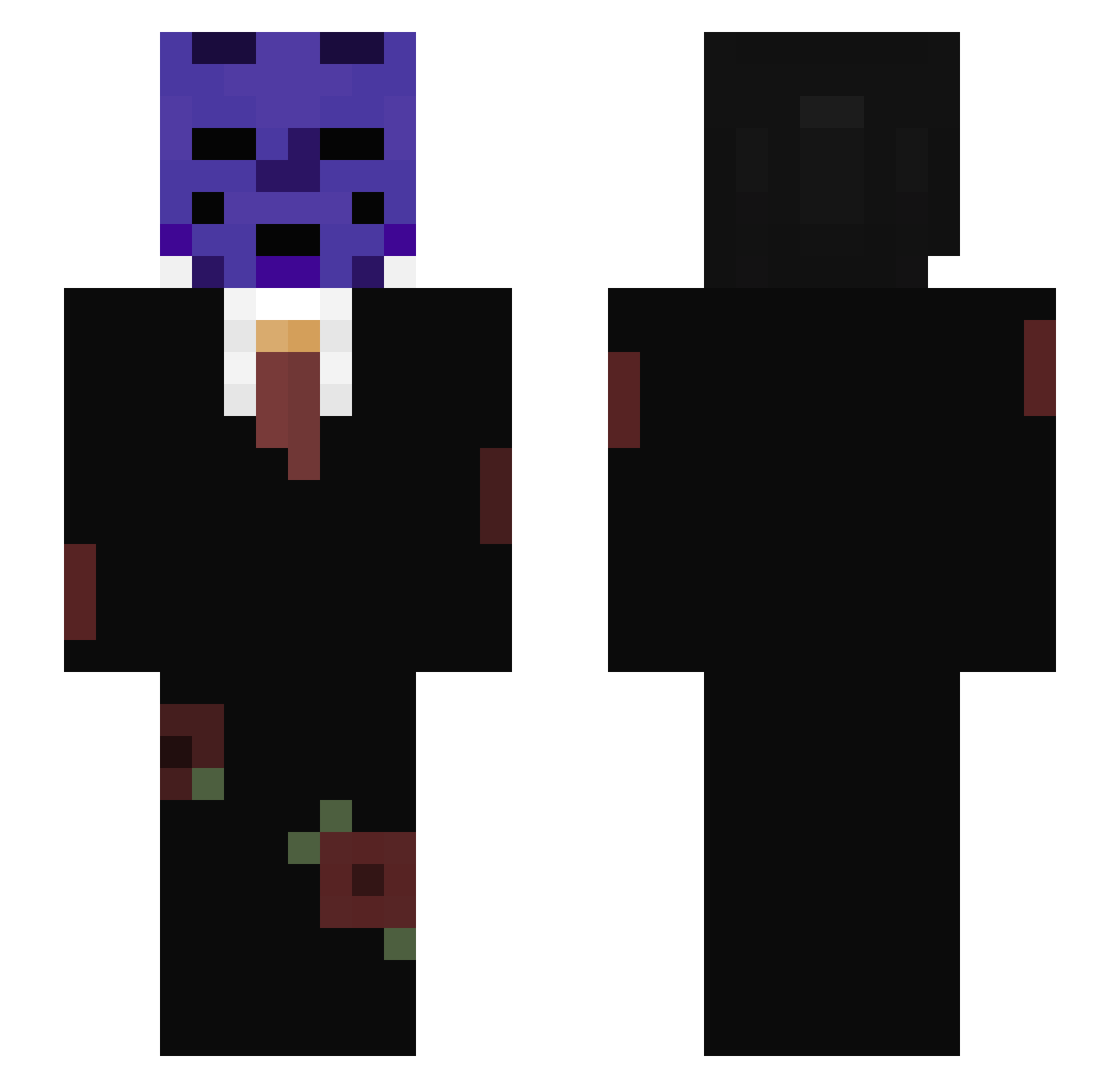 itph Minecraft skin, front and back view
