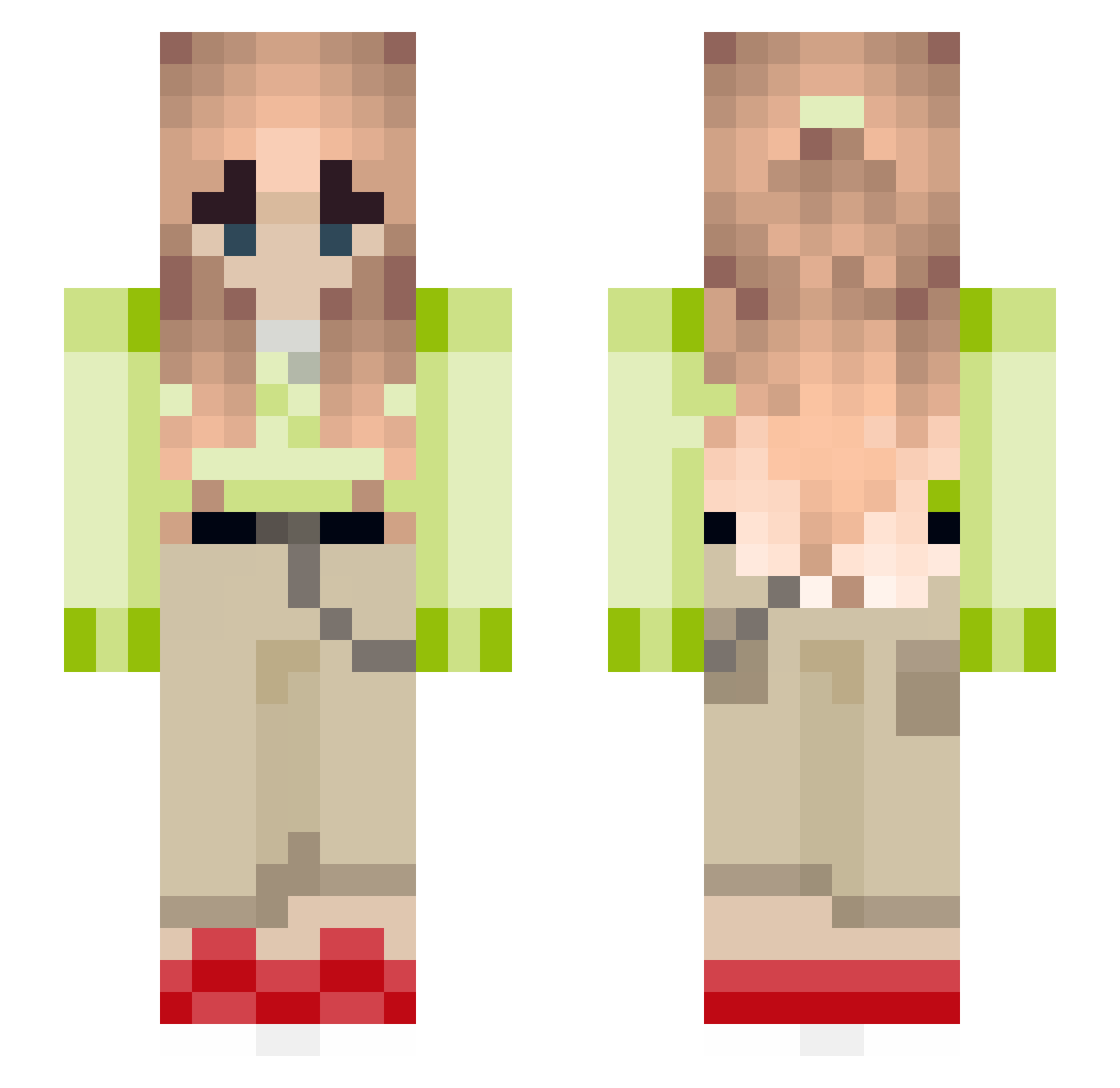 darthcader21 Minecraft skin, front and back view