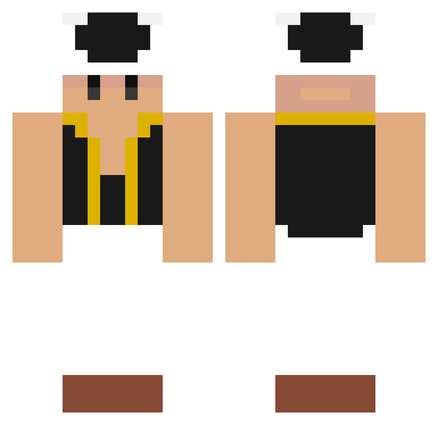 DetEnBoooster Minecraft skin, front and back view