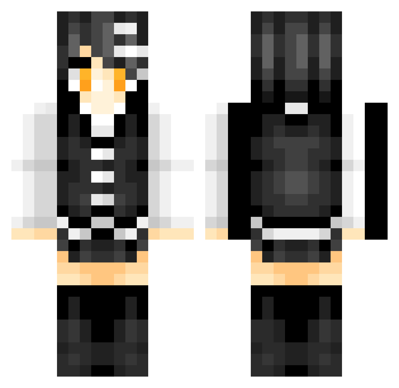 Symmetry Minecraft skin, front and back view