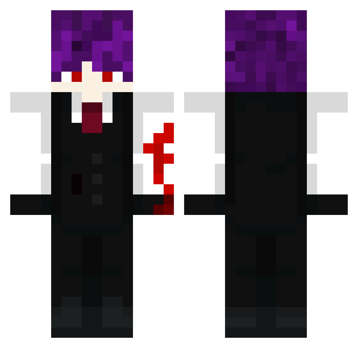 Toandres Minecraft skin, front and back view
