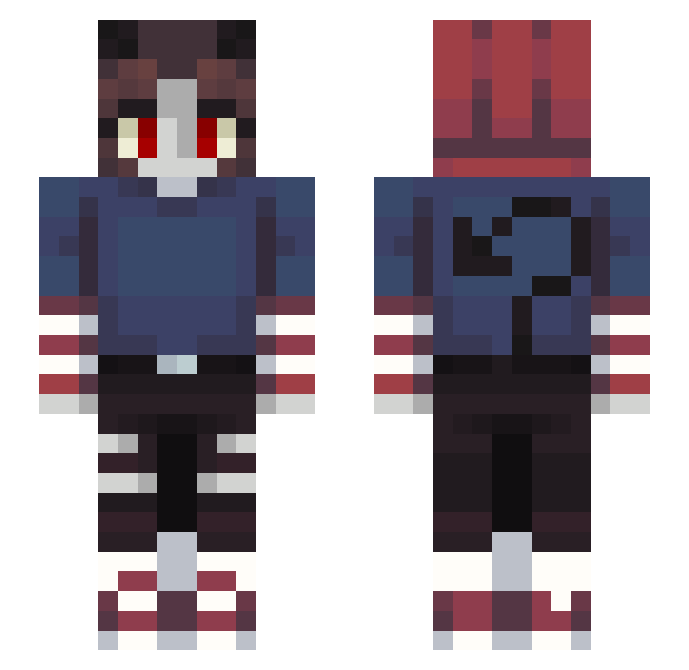 _Aimsey_ Minecraft skin, front and back view