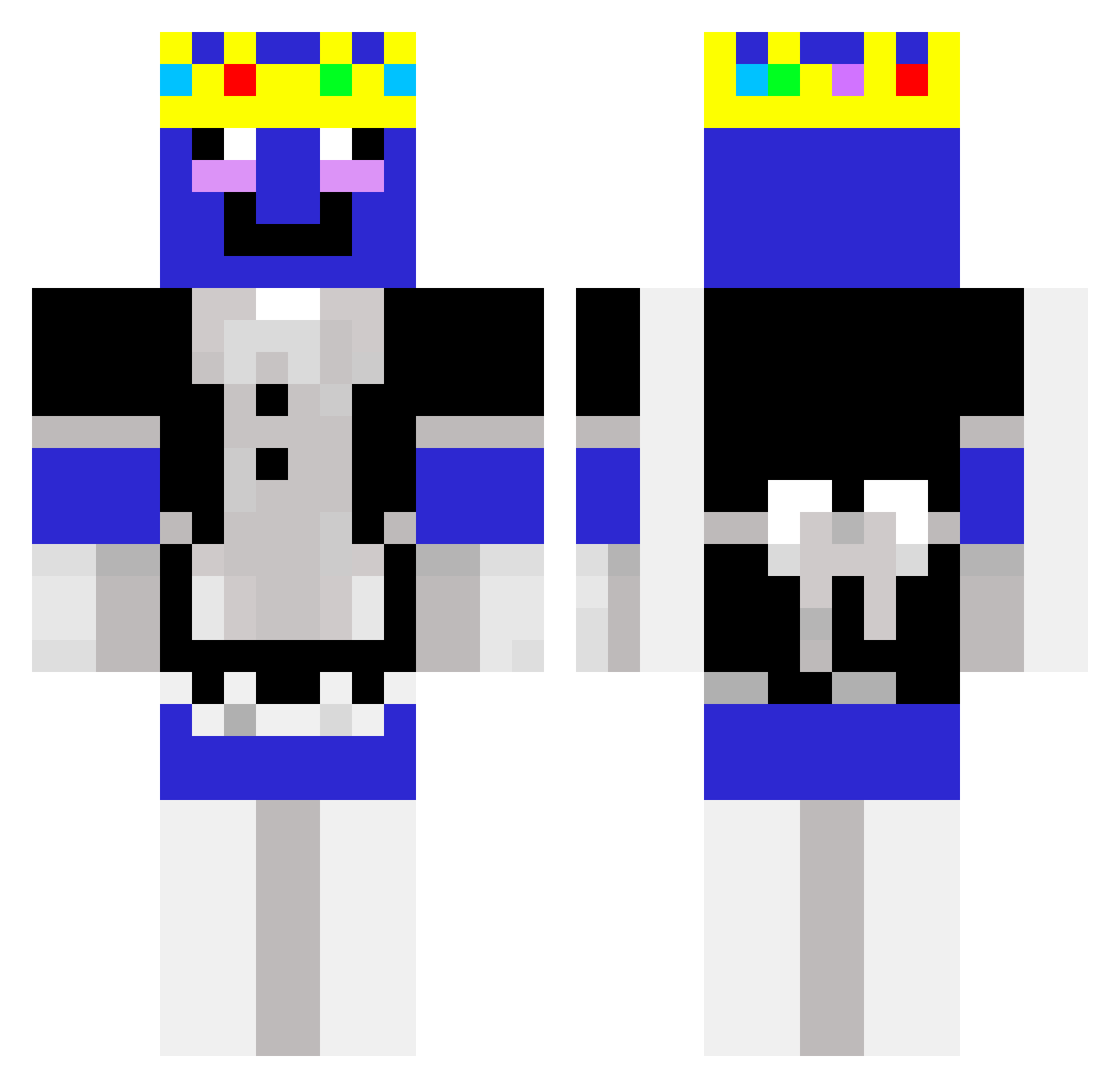 Soneca0ficial Minecraft skin, front and back view