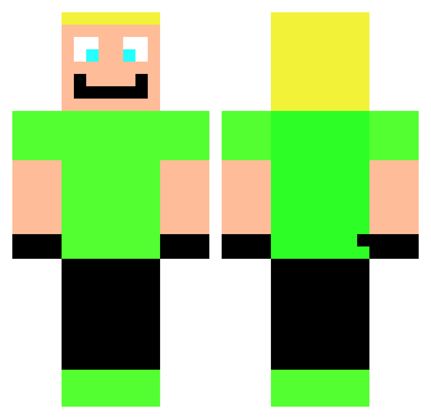 Steini380 Minecraft skin, front and back view