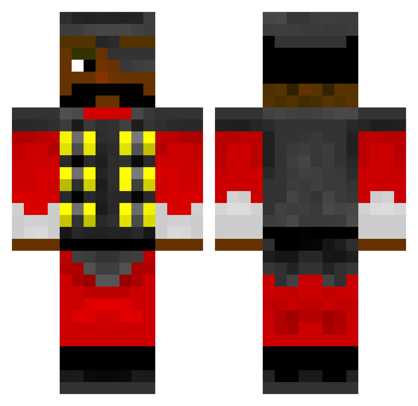 Jarrett000 Minecraft skin, front and back view