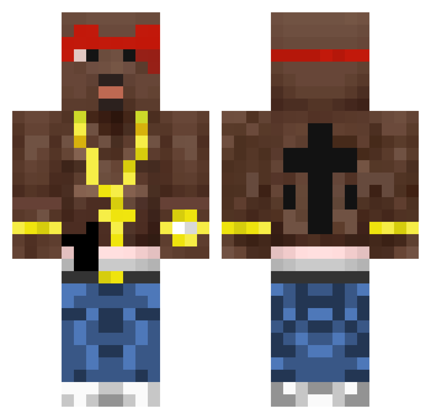 zmpgod Minecraft skin, front and back view