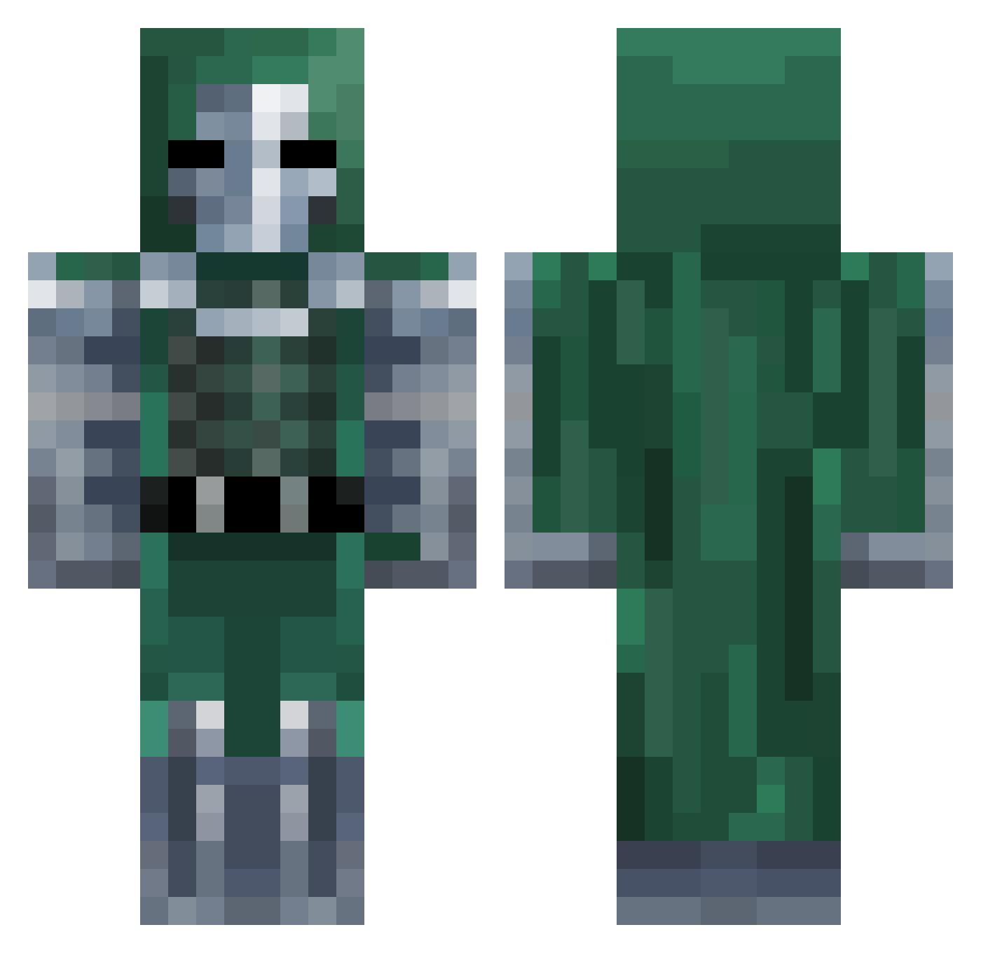 lolmike2 Minecraft skin, front and back view