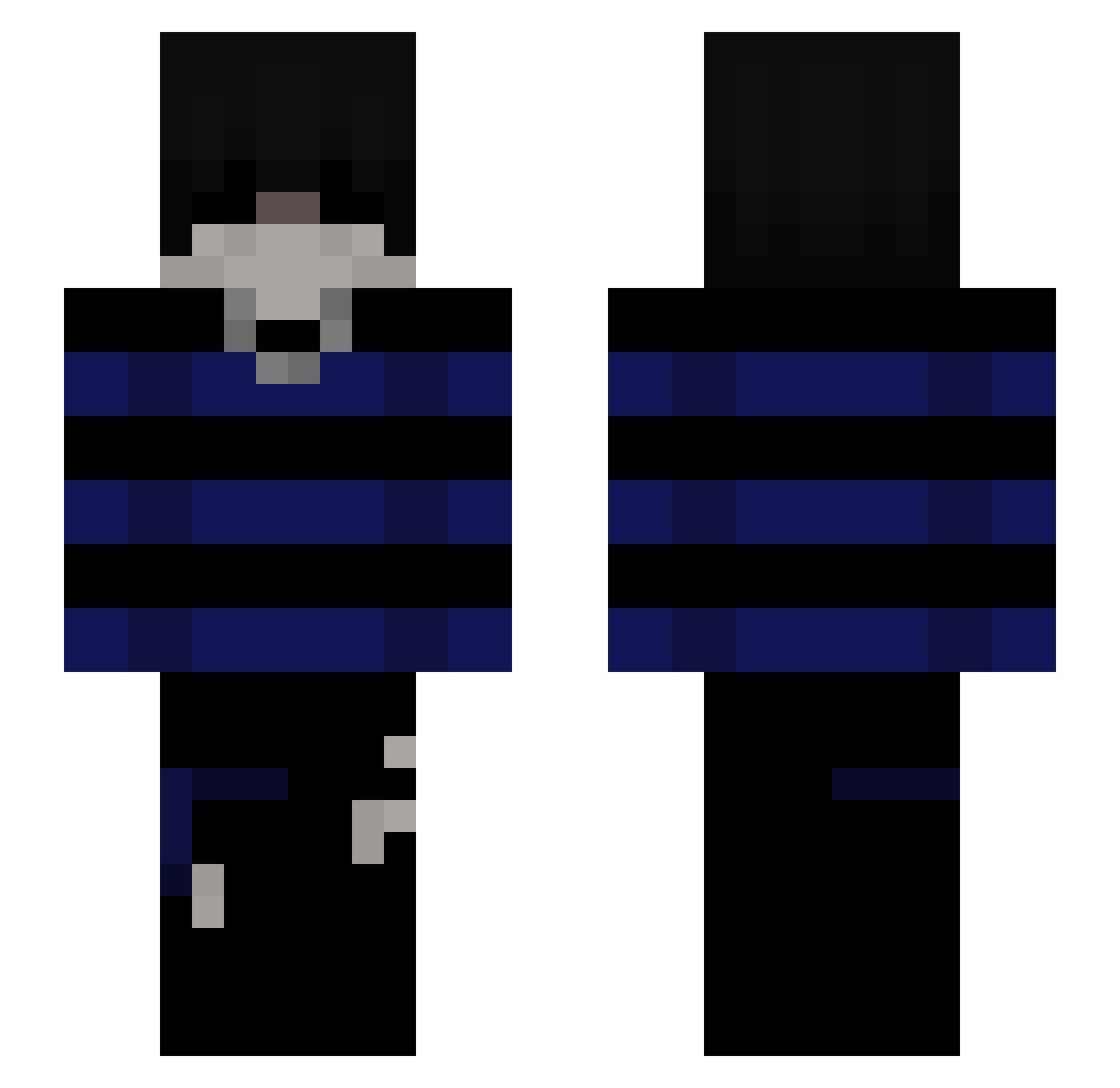 BIGMANTIDDIESUWU Minecraft skin, front and back view