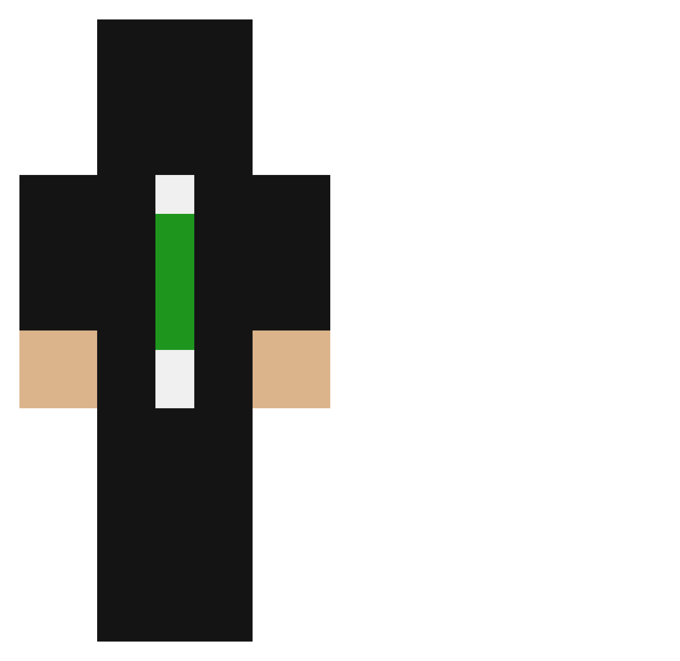 Sirpaperplate Minecraft skin, front and back view