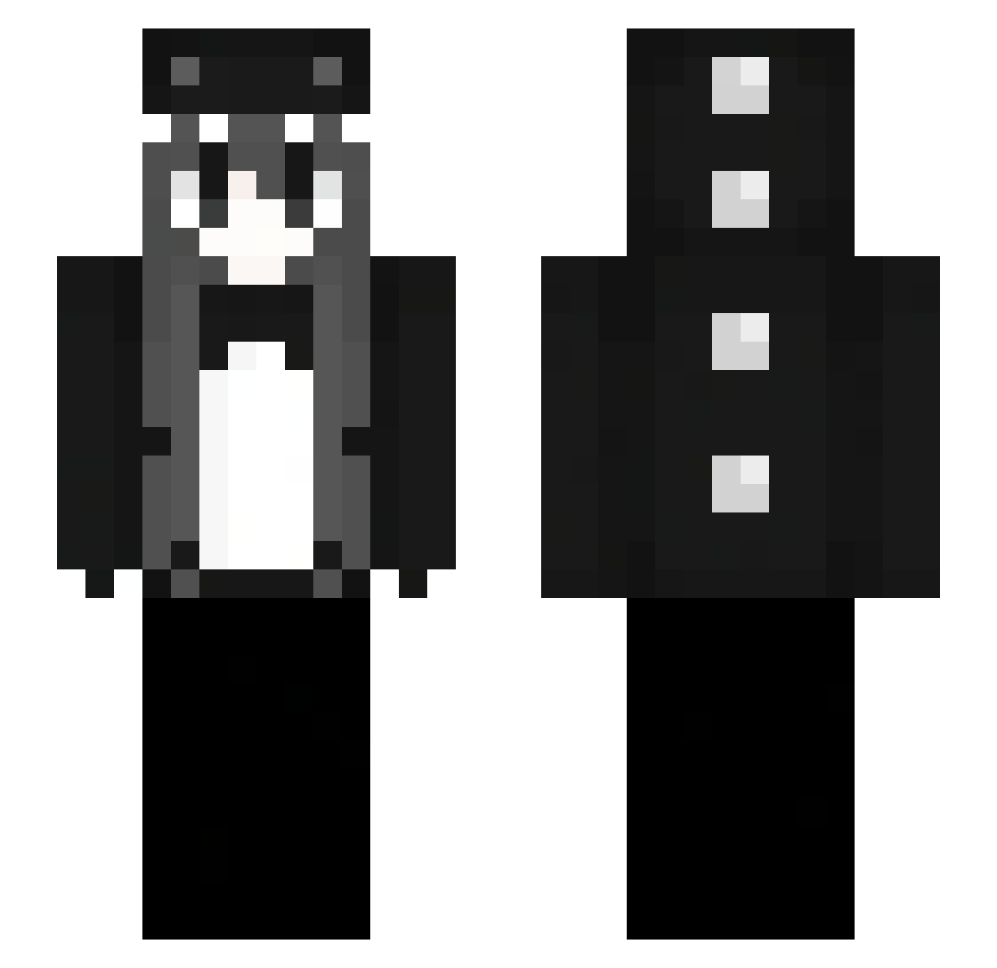 ripjay Minecraft skin, front and back view