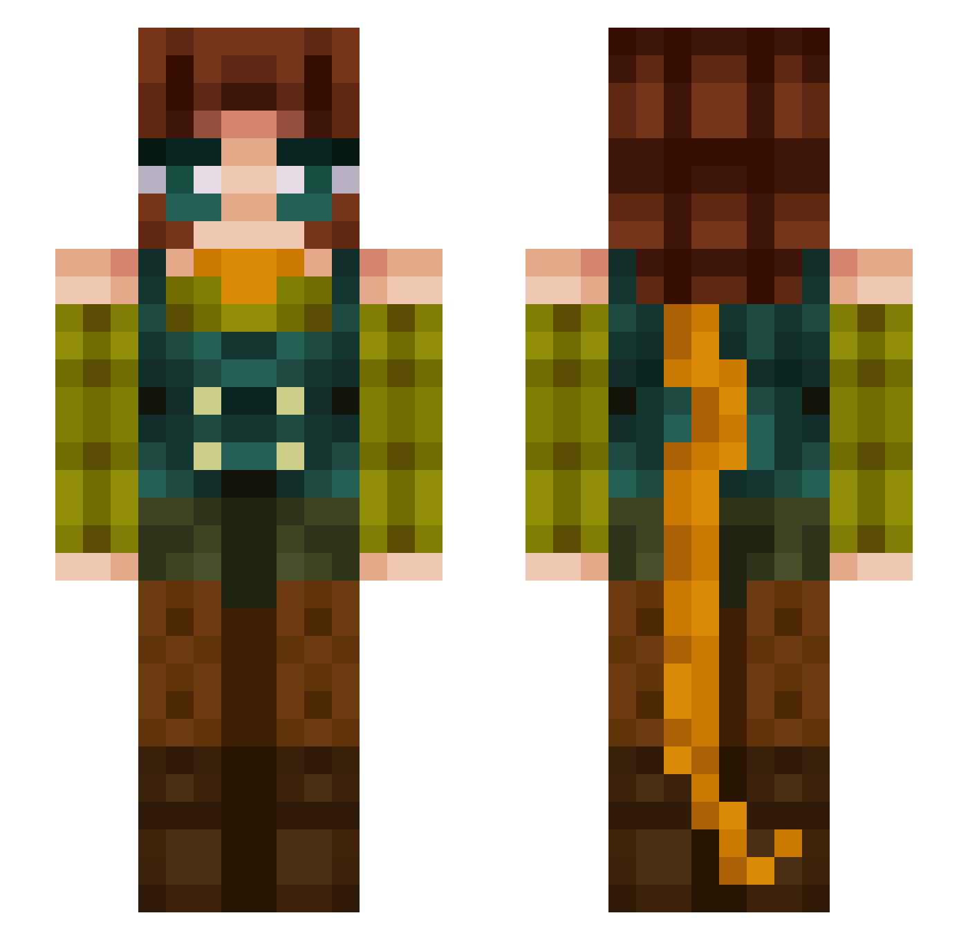 squid_1nk_squire Minecraft skin, front and back view
