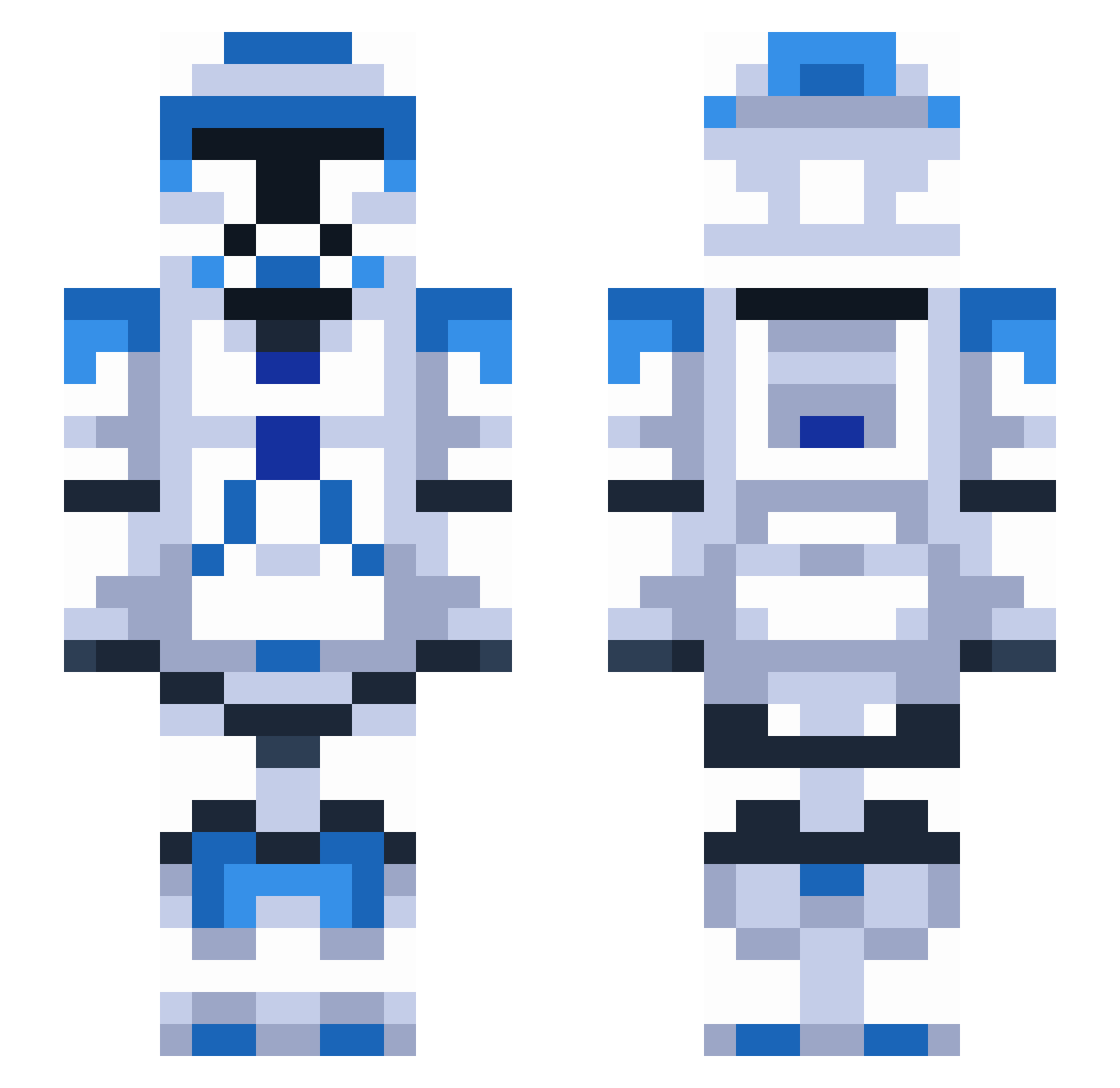 yoitslx Minecraft skin, front and back view
