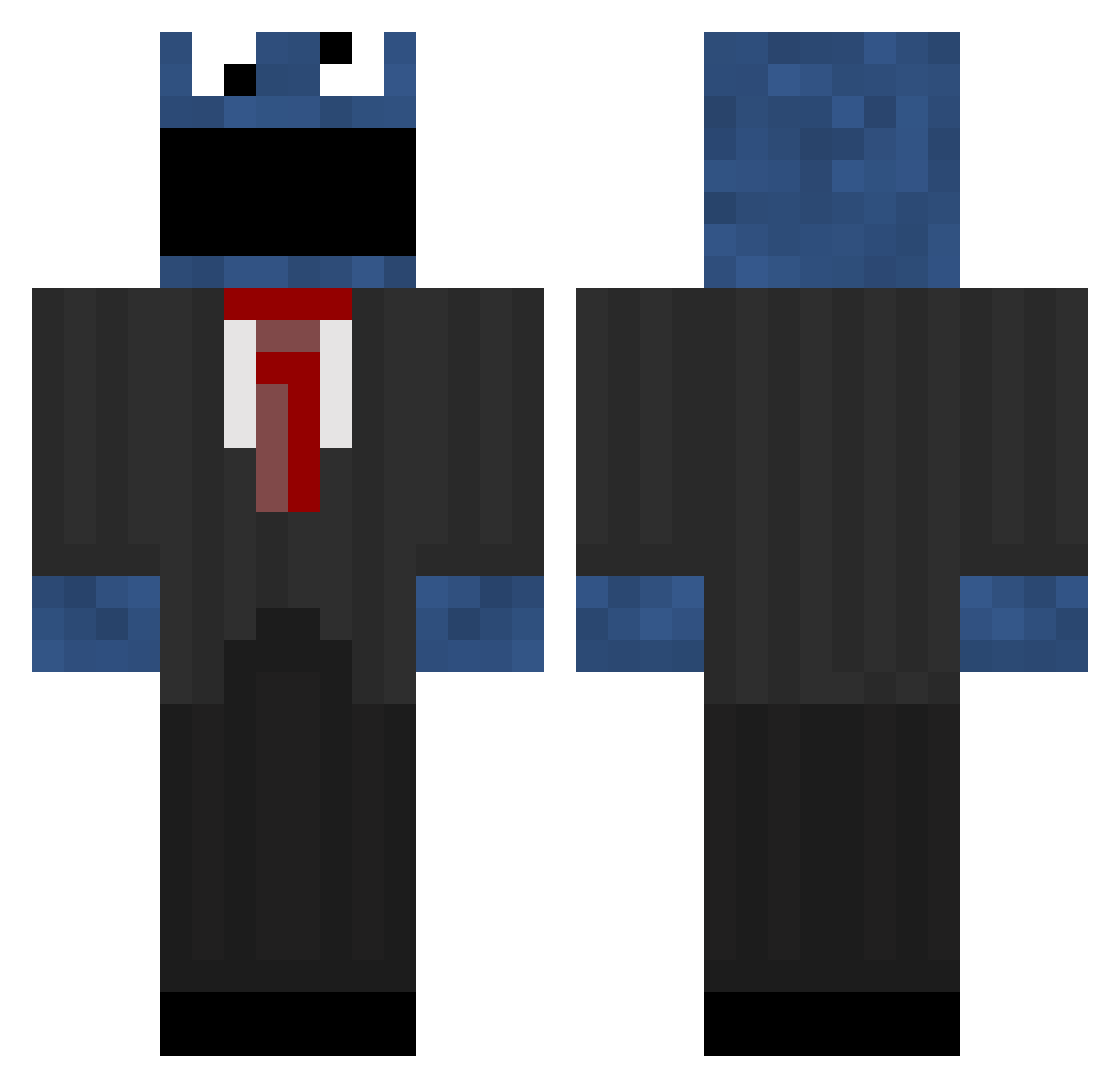 Johnnybrosef Minecraft skin, front and back view