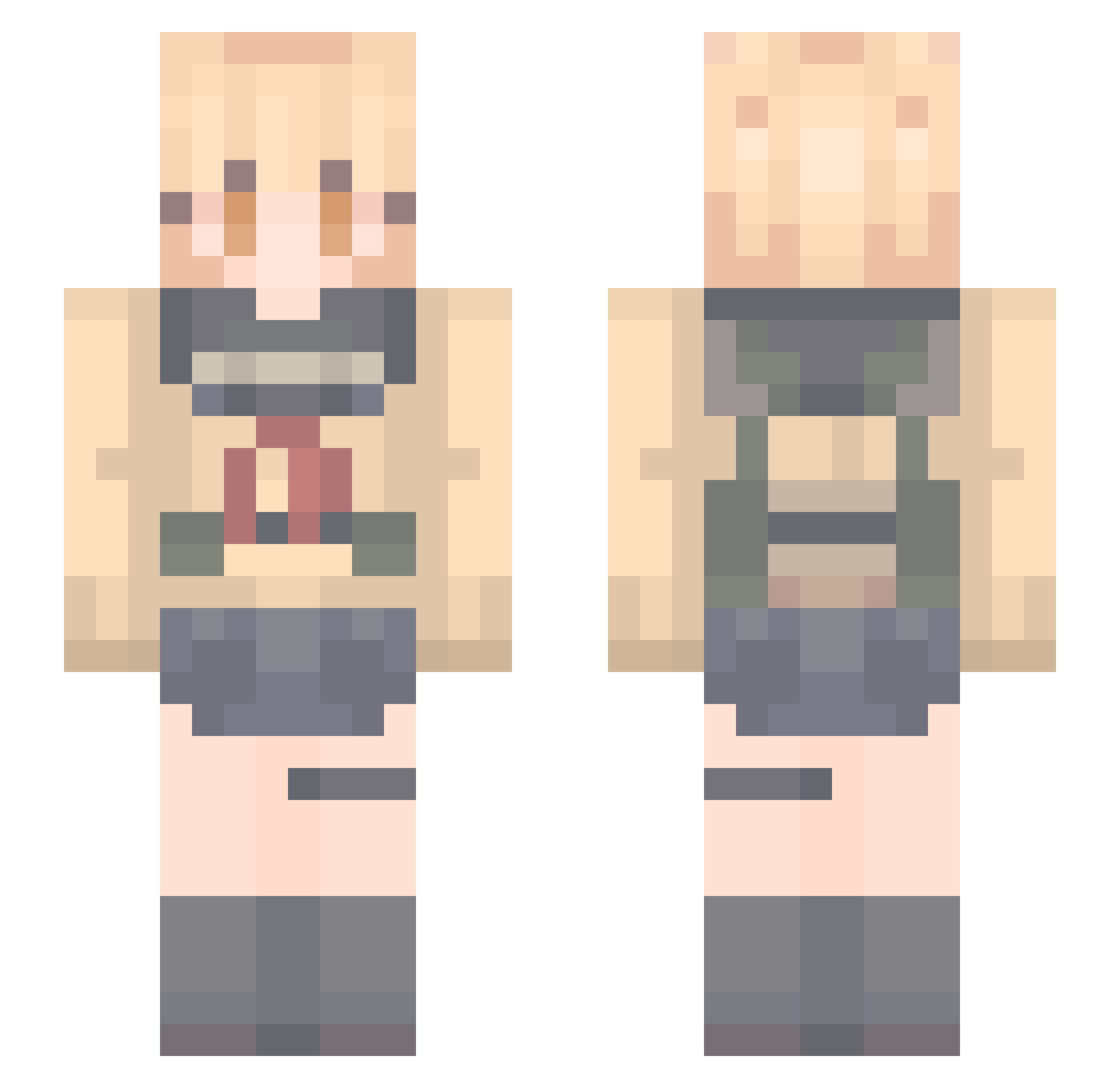 ToaqtiiBoi Minecraft skin, front and back view