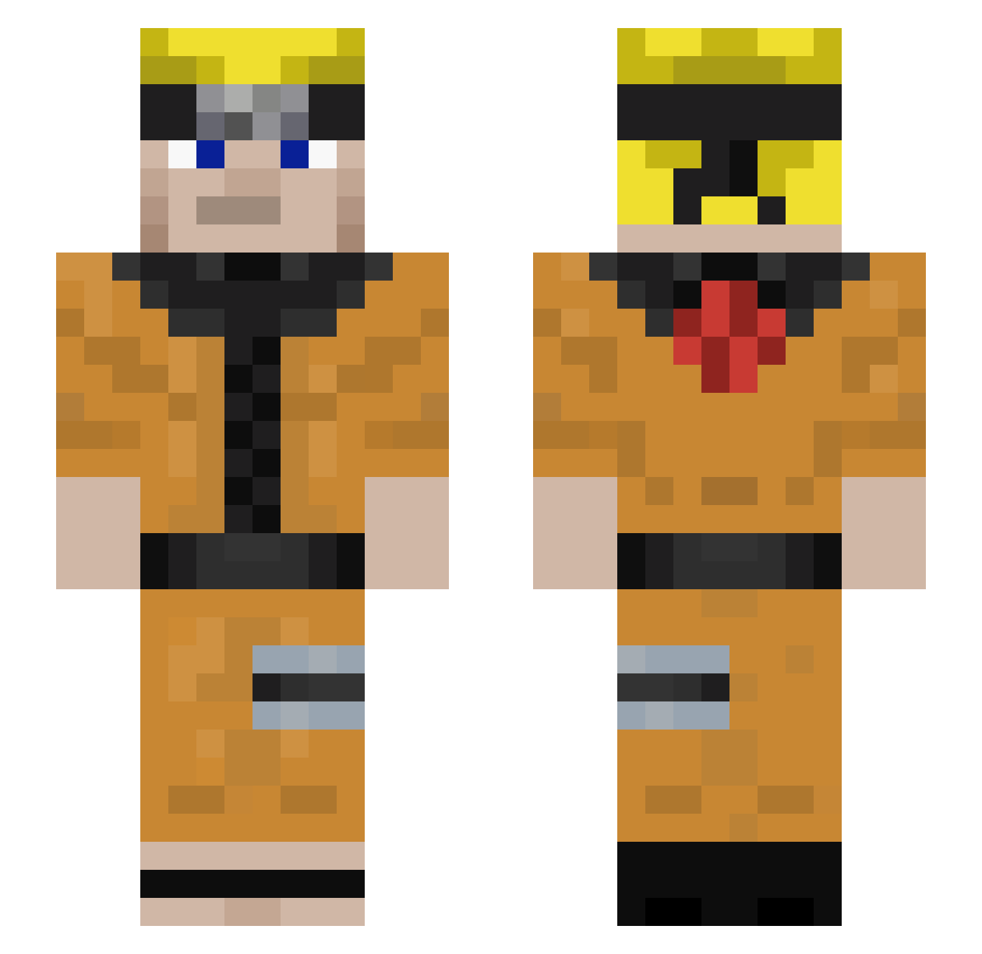 Spookn_ Minecraft skin, front and back view