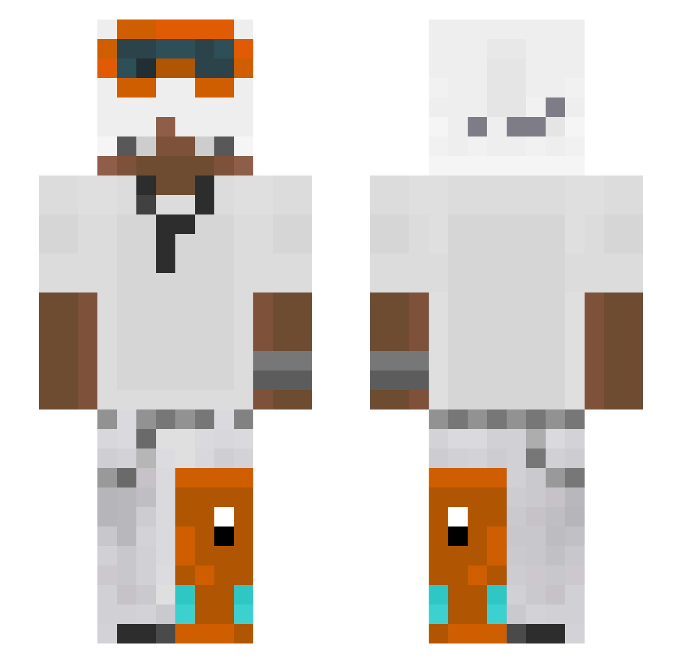 SleepialeyTT Minecraft skin, front and back view