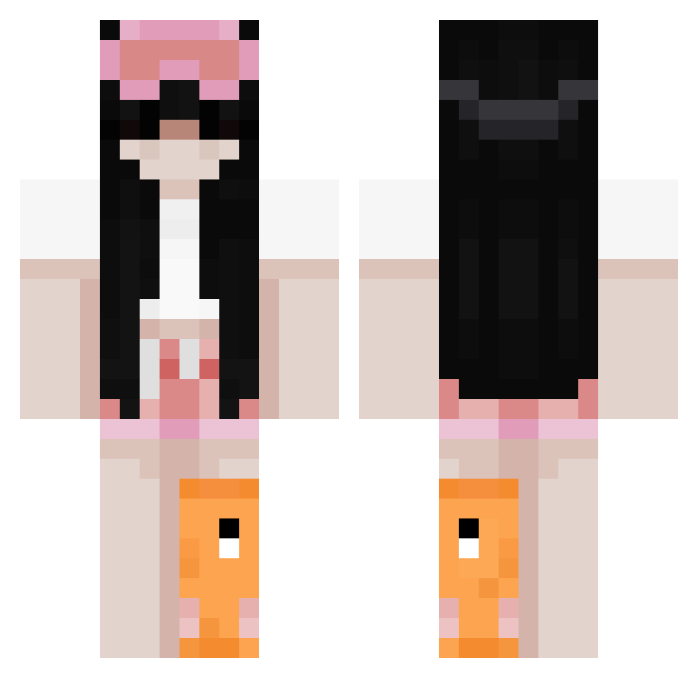 Jaydr727 Minecraft skin, front and back view