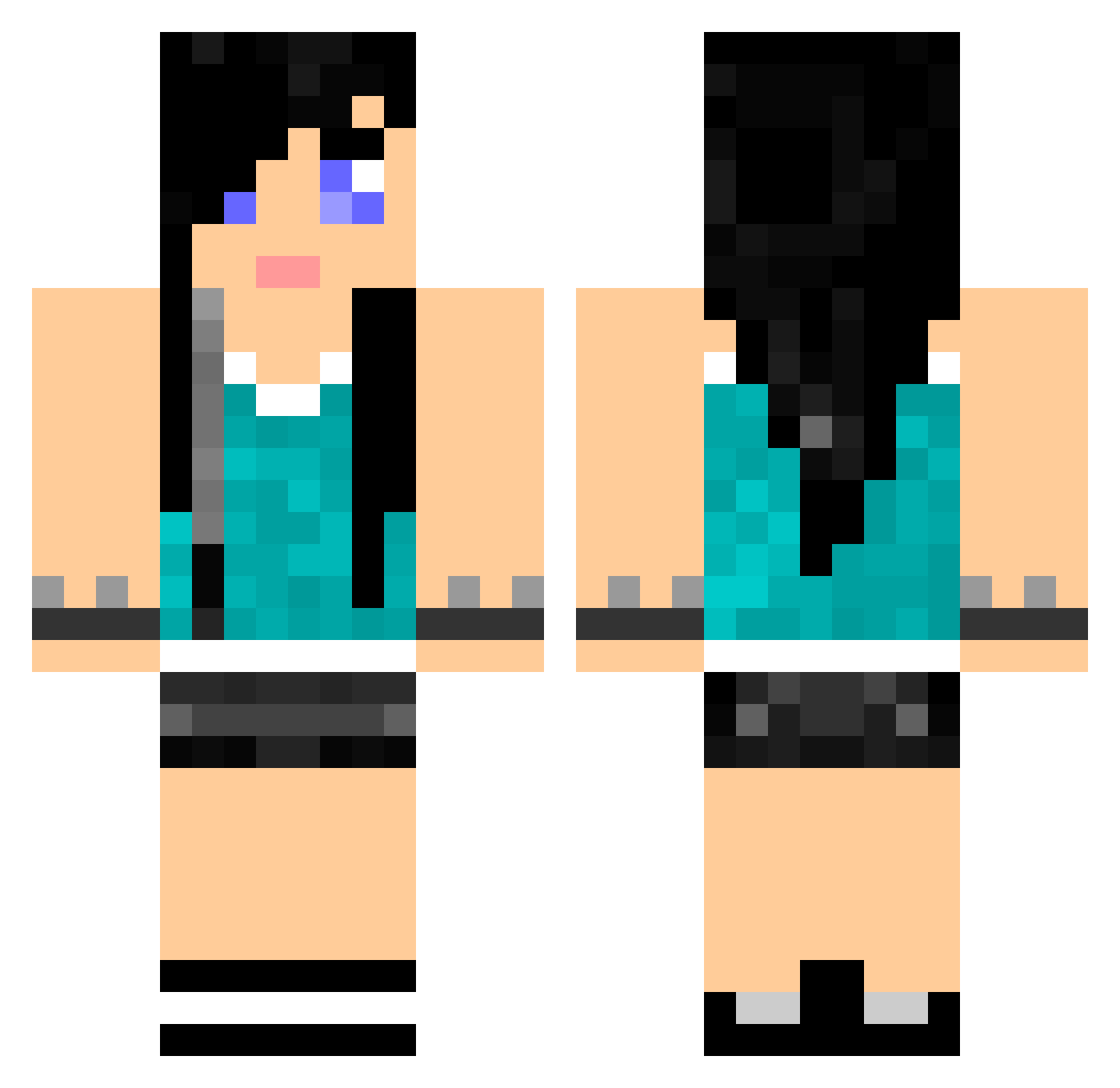 Linja Minecraft skin, front and back view
