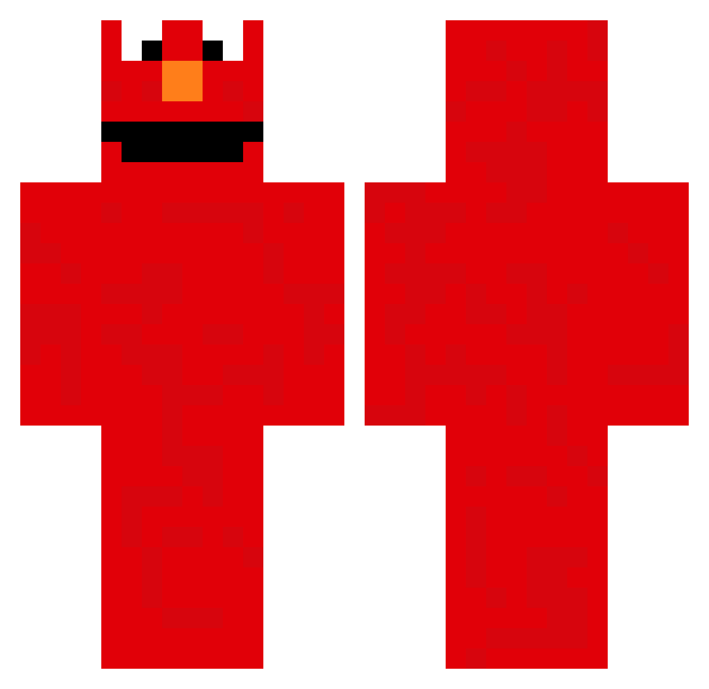 Plurgfish Minecraft skin, front and back view