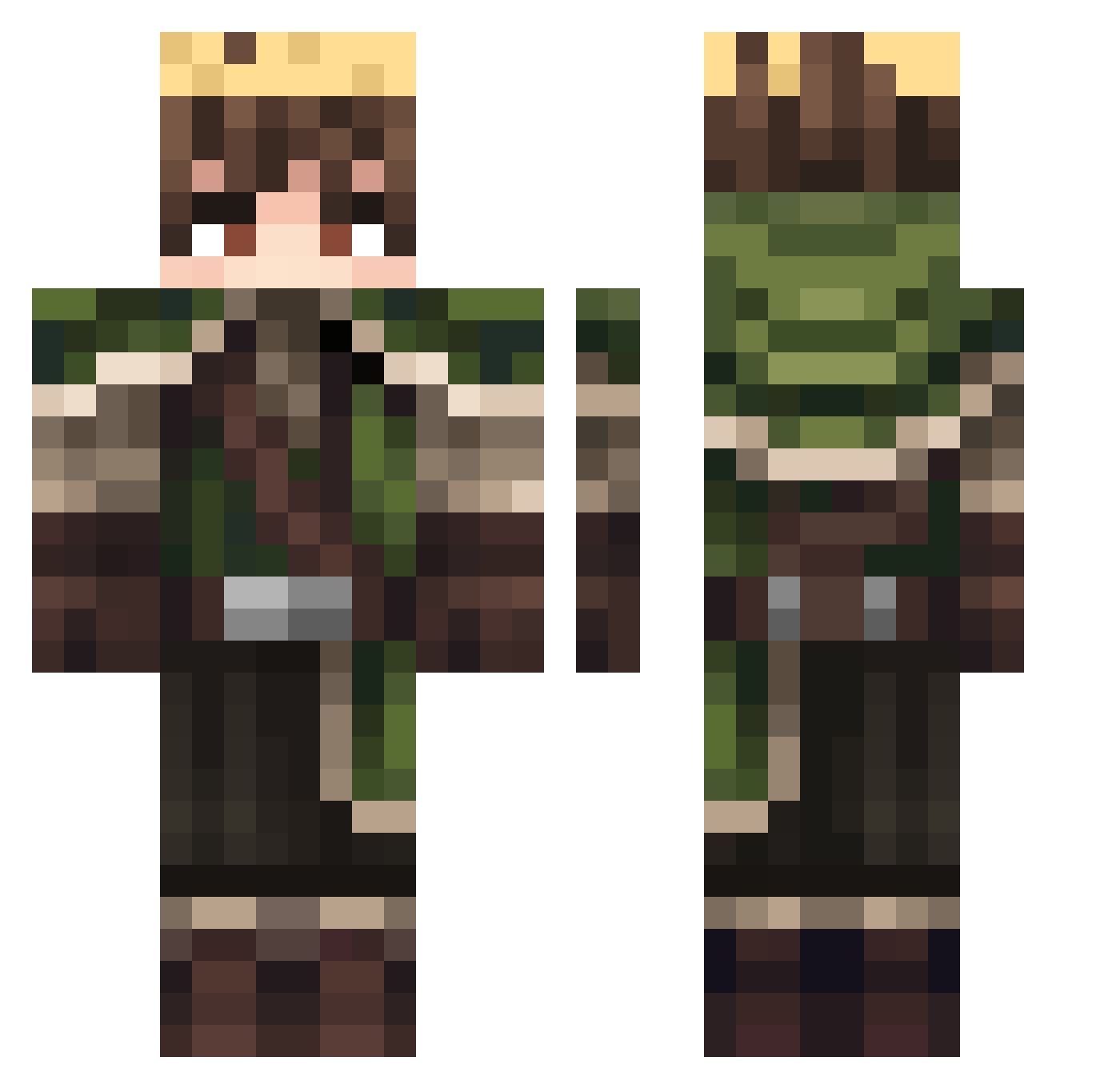 TheHighKing2514 Minecraft skin, front and back view