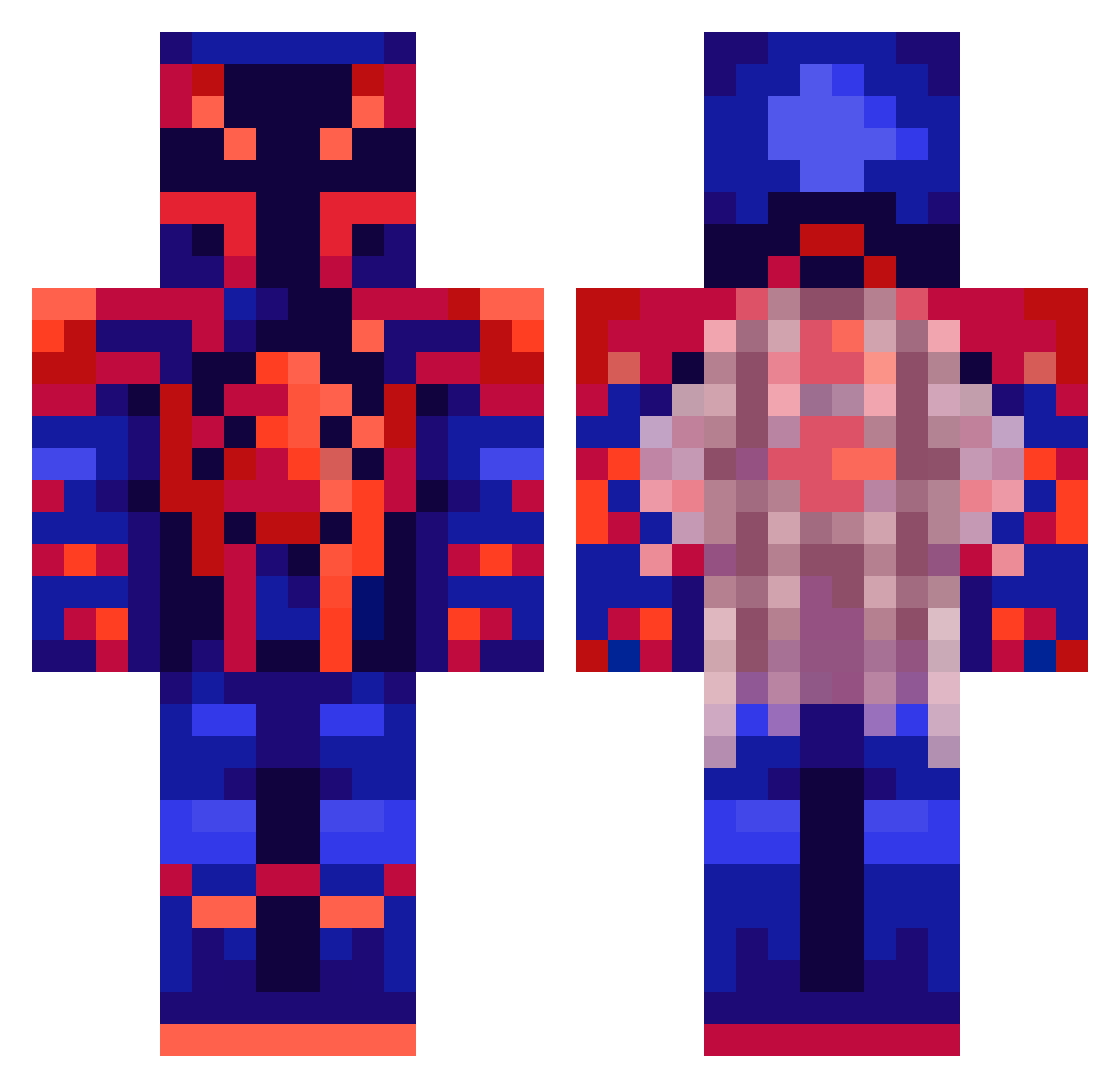 PanPneumatism Minecraft skin, front and back view