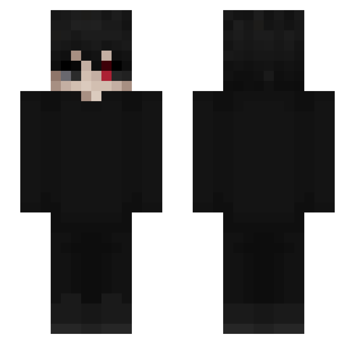 vampvk Minecraft skin, front and back view