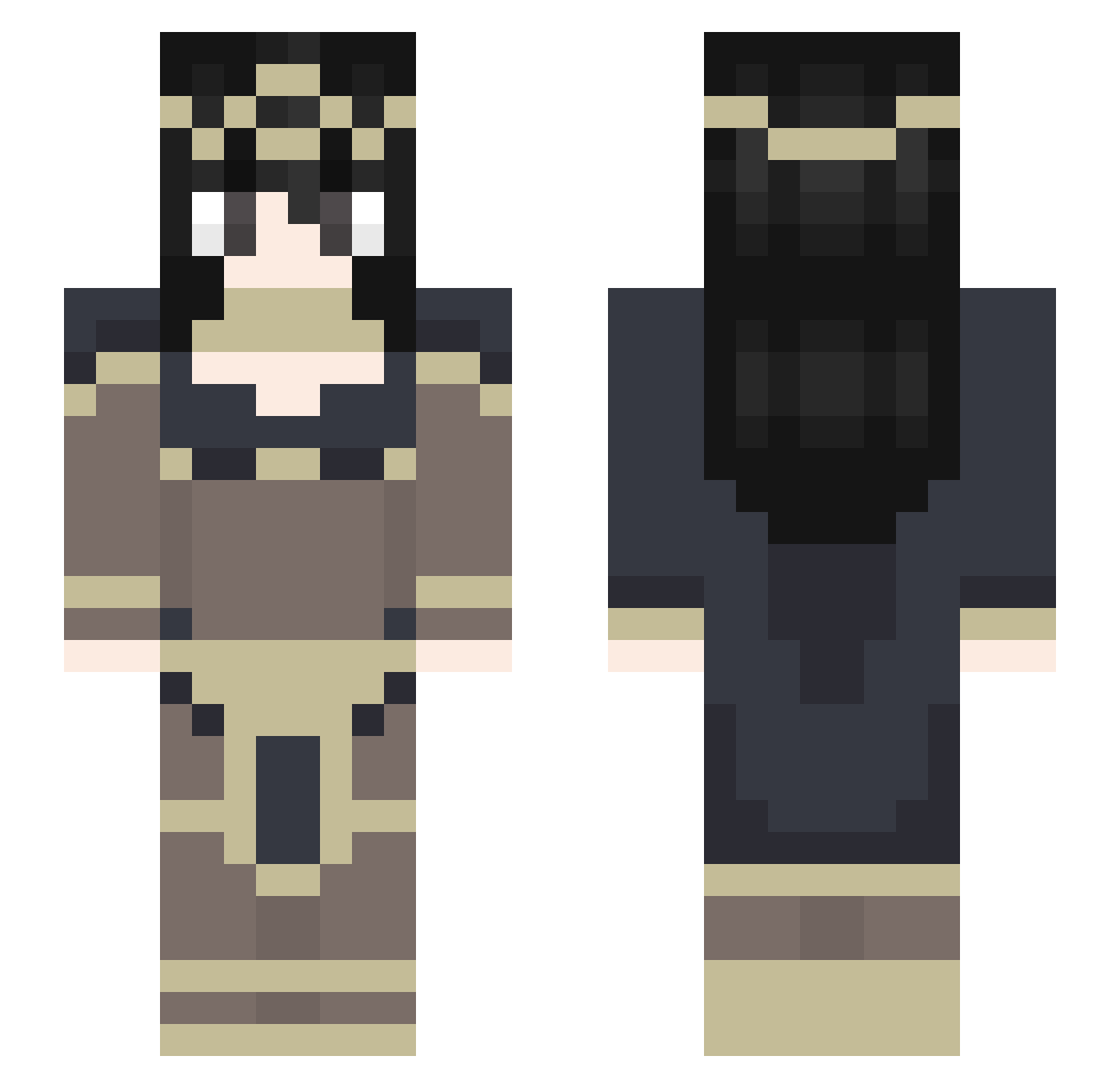 EpicSaladStyle Minecraft skin, front and back view