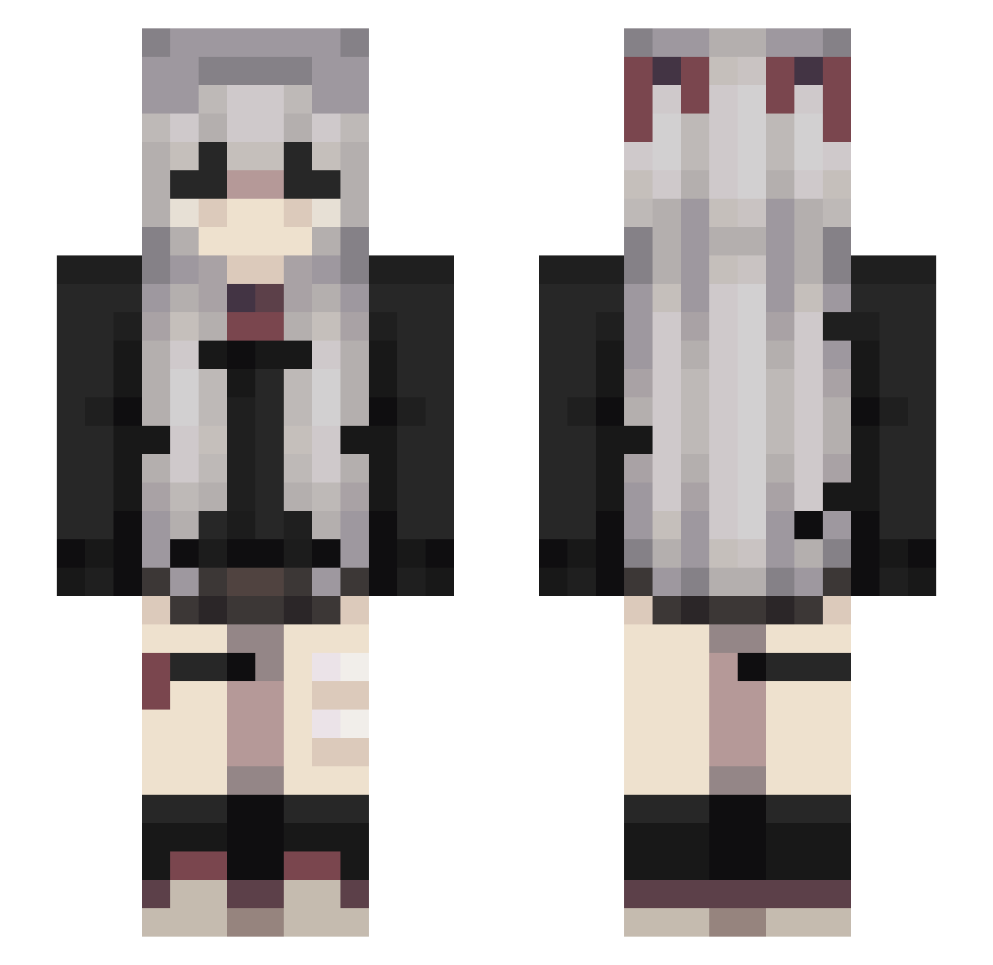 rakeeeeeeee Minecraft skin, front and back view