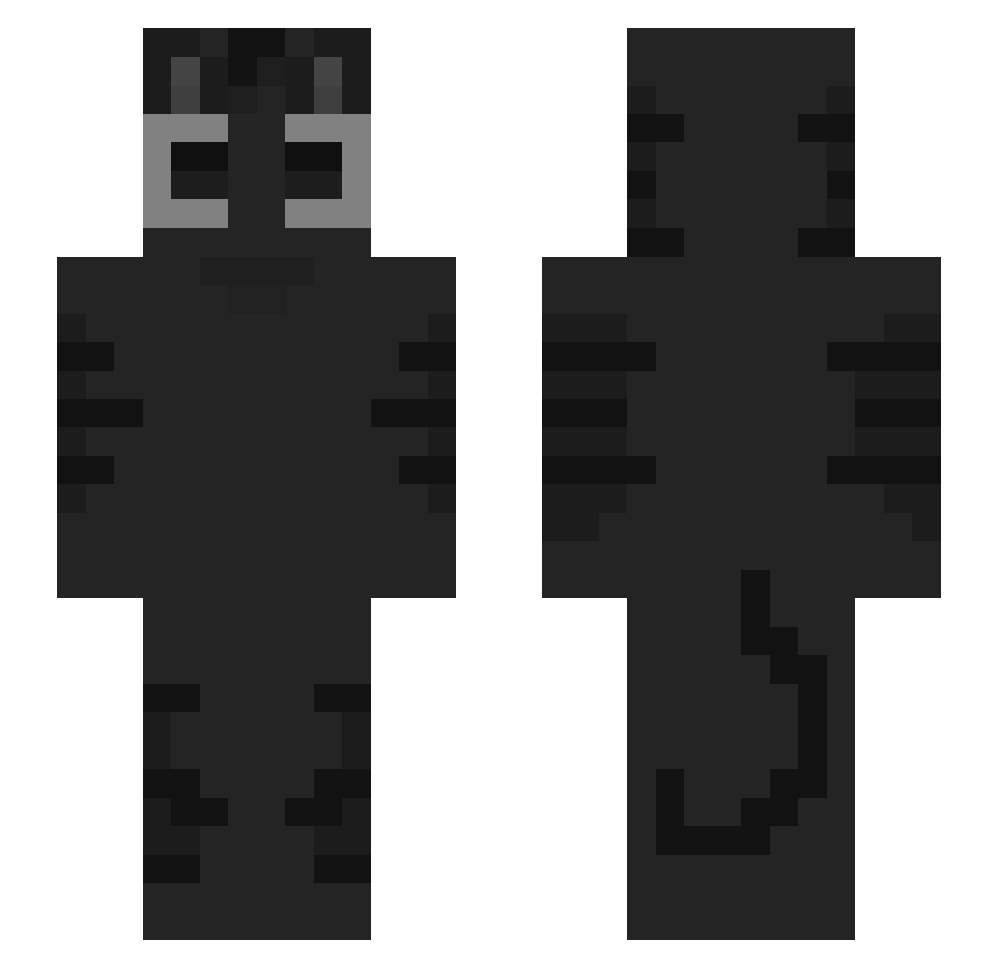 SunnyKid123 Minecraft skin, front and back view