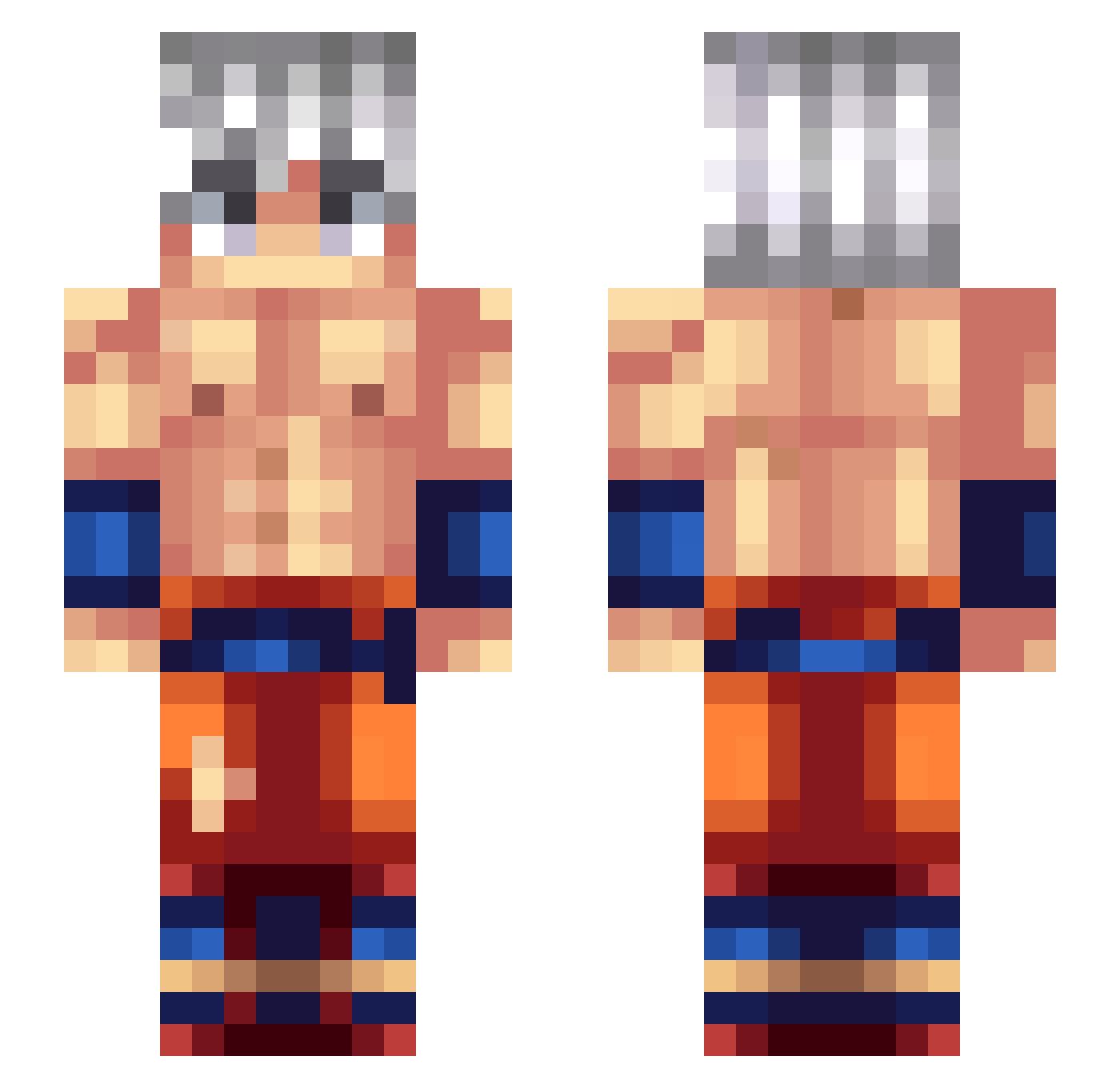 FranciscoMC Minecraft skin, front and back view