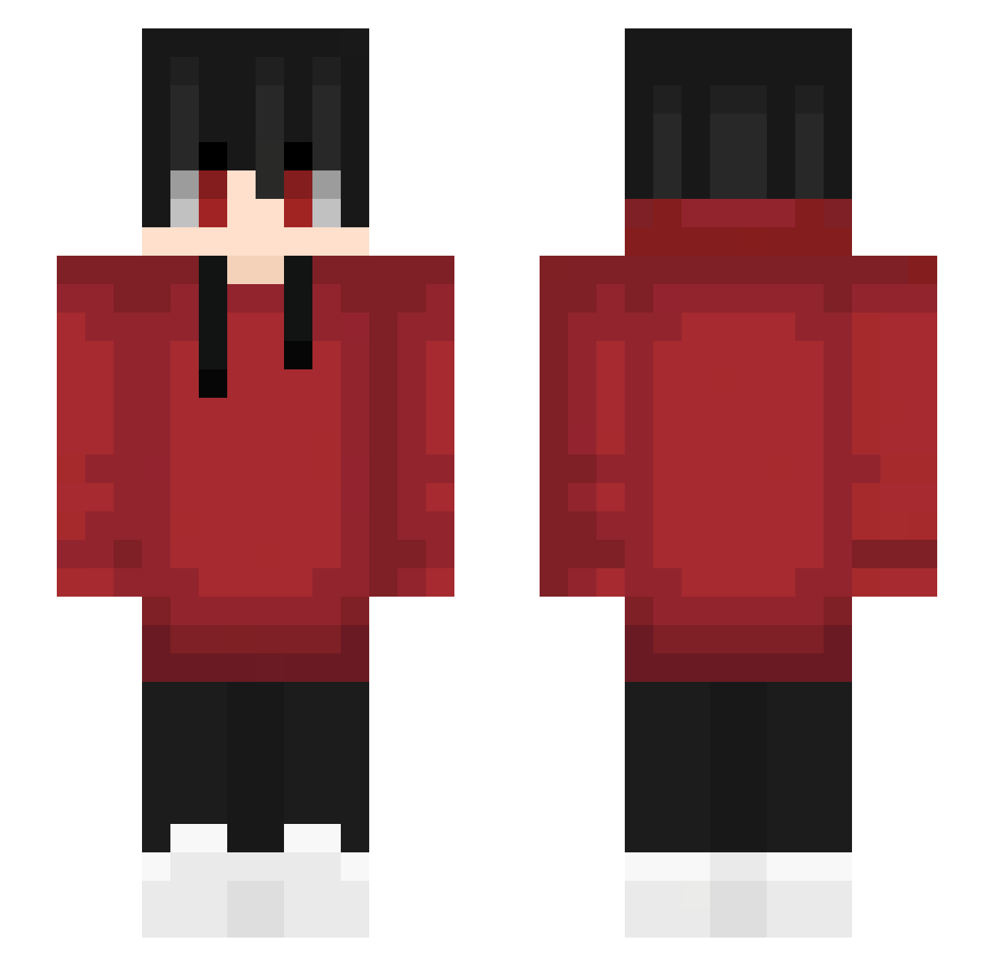 SAnnTiGF Minecraft skin, front and back view