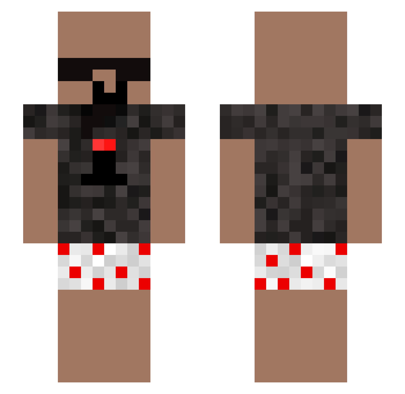 FrostyTensy Minecraft skin, front and back view