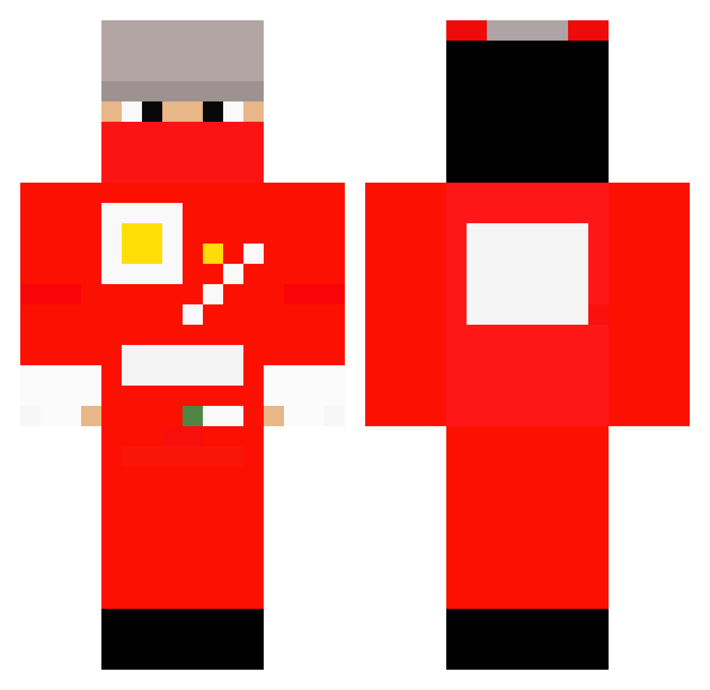 minatory Minecraft skin, front and back view