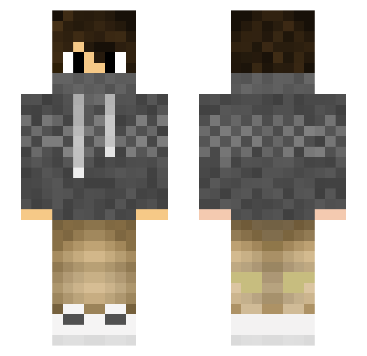 Slemio Minecraft skin, front and back view