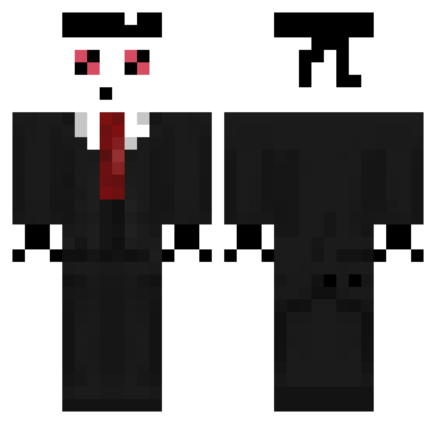 rajonator Minecraft skin, front and back view