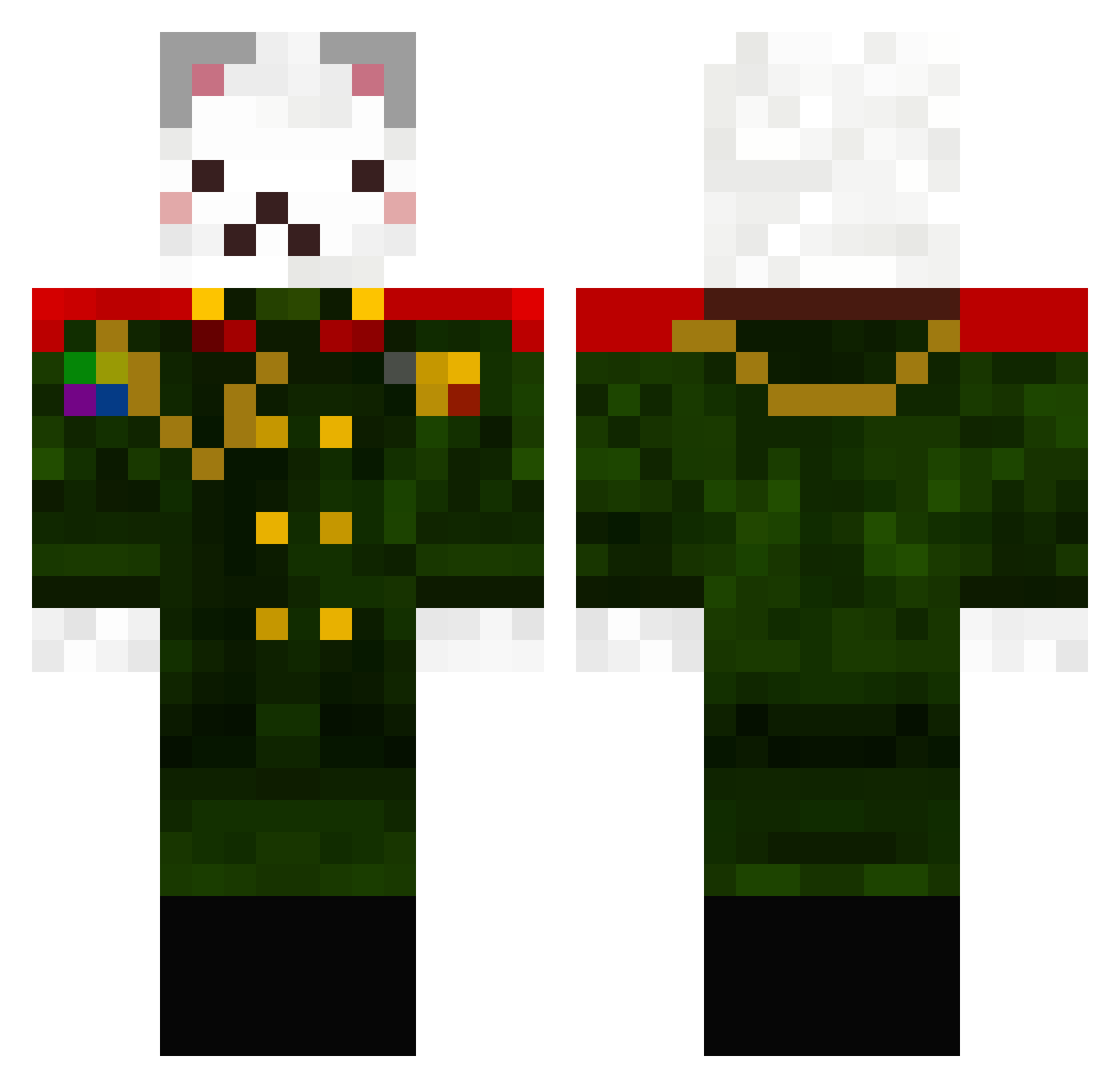 TheYompy Minecraft skin, front and back view