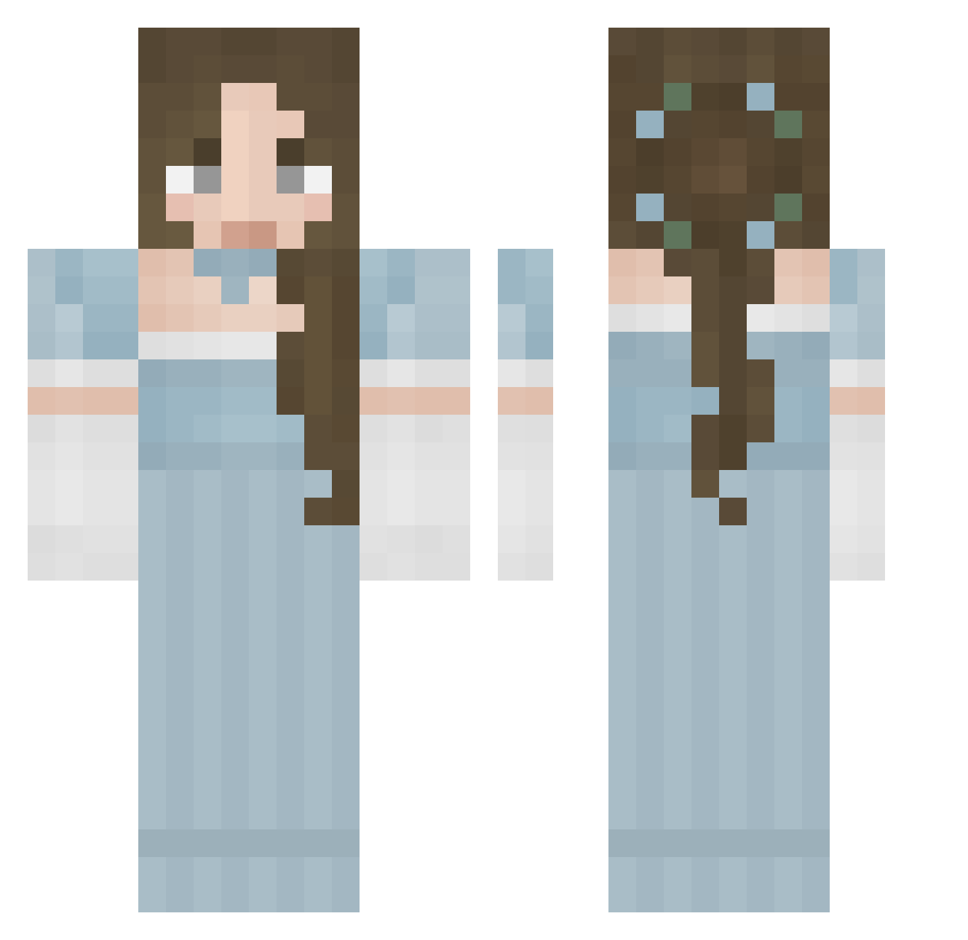 Ricerly Minecraft skin, front and back view