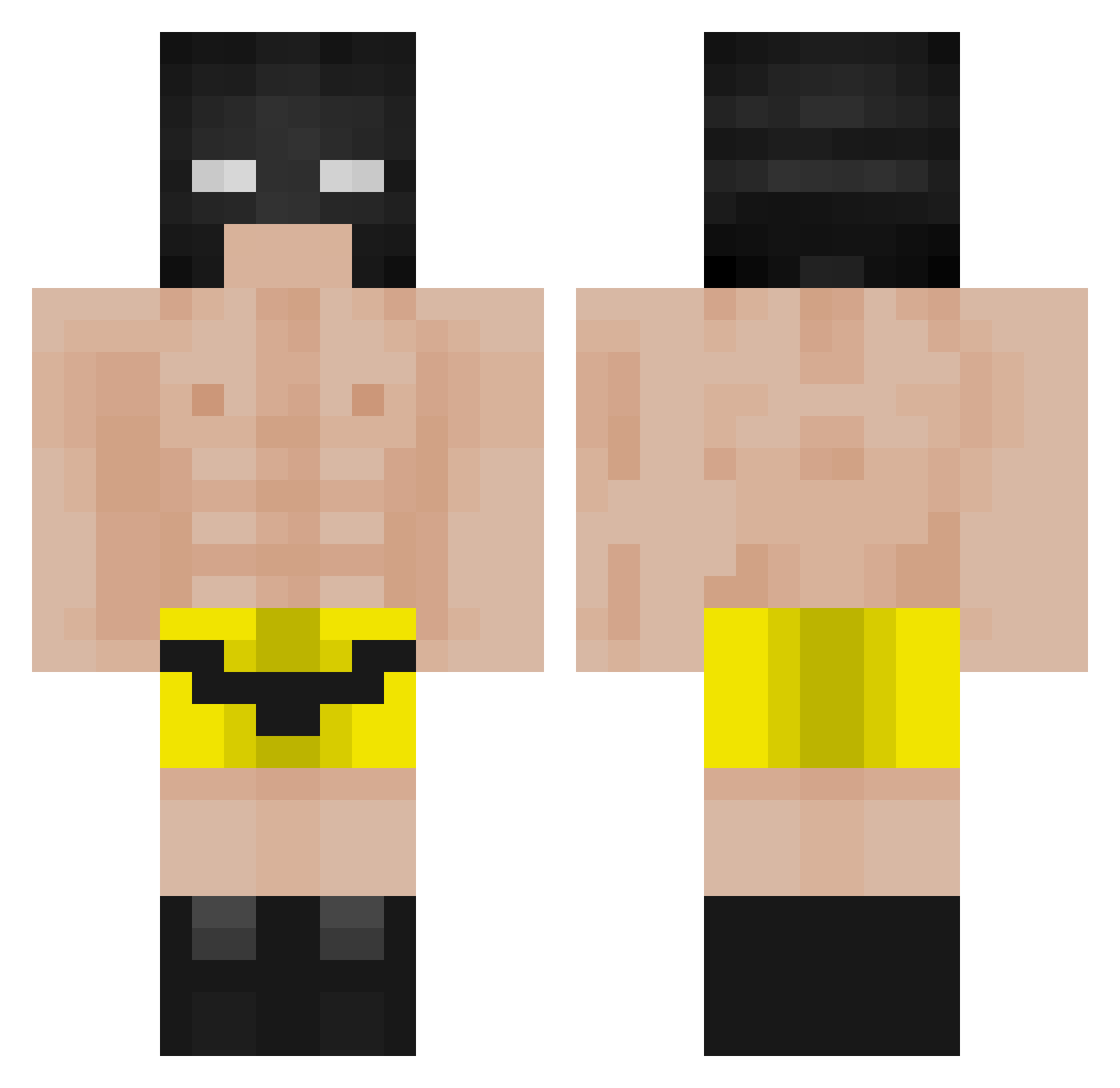 Nikosthebest2013 Minecraft skin, front and back view