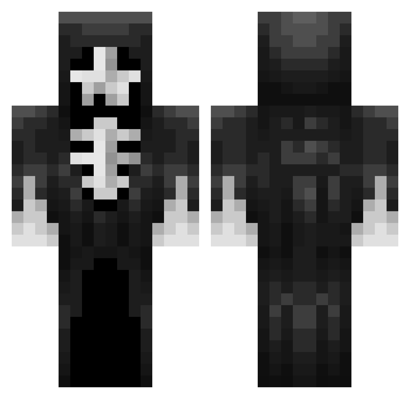 _Reaper1 Minecraft skin, front and back view