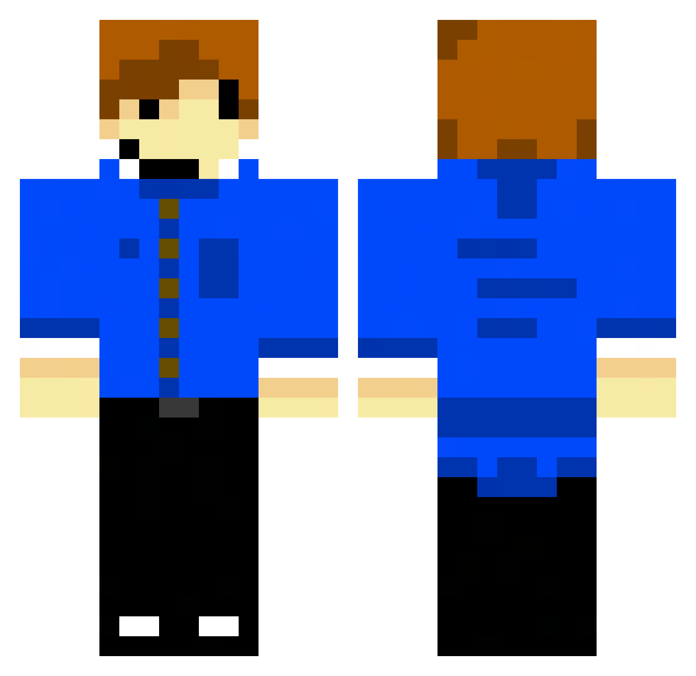 MayorTornado627 Minecraft skin, front and back view
