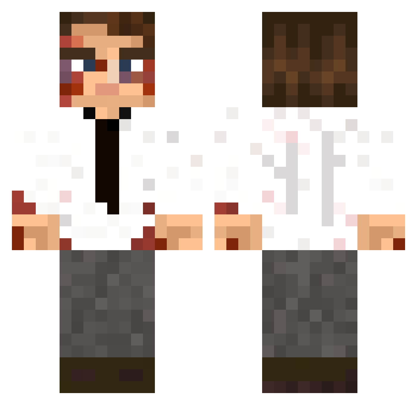 d0mmmm Minecraft skin, front and back view
