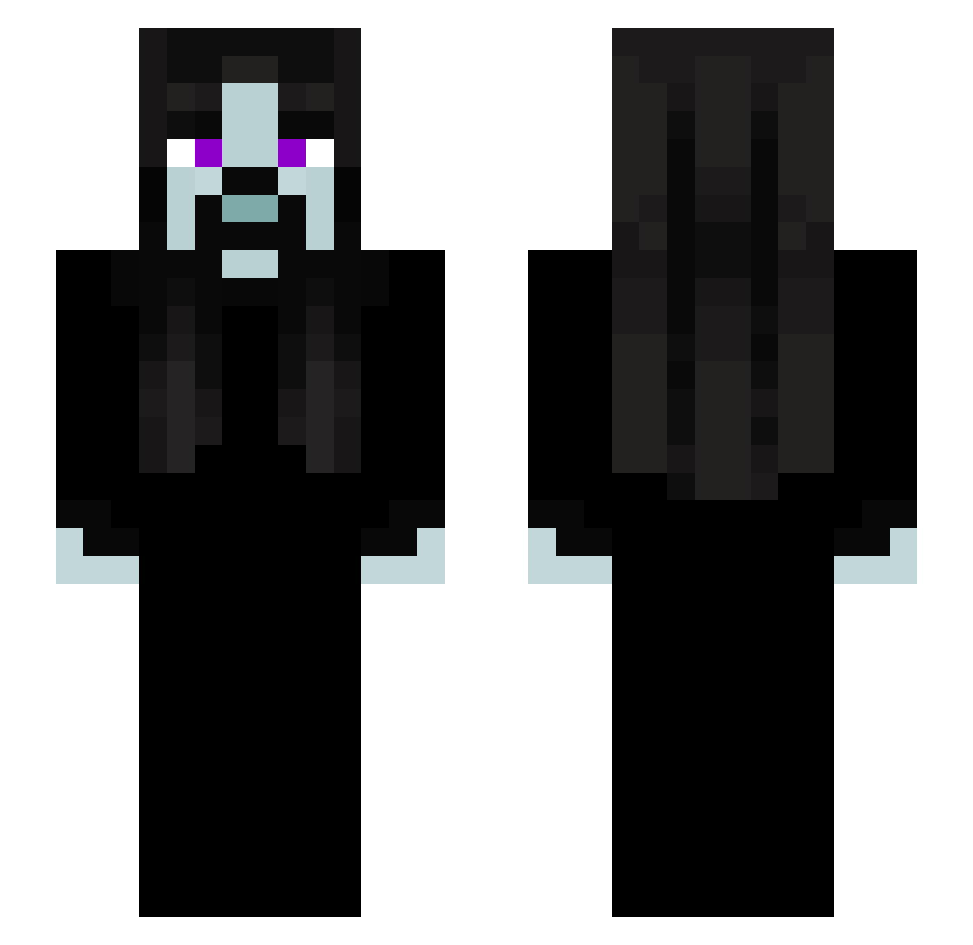 vomitqz Minecraft skin, front and back view