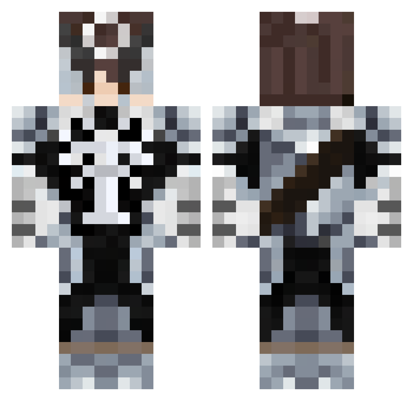 AmePoshas1 Minecraft skin, front and back view