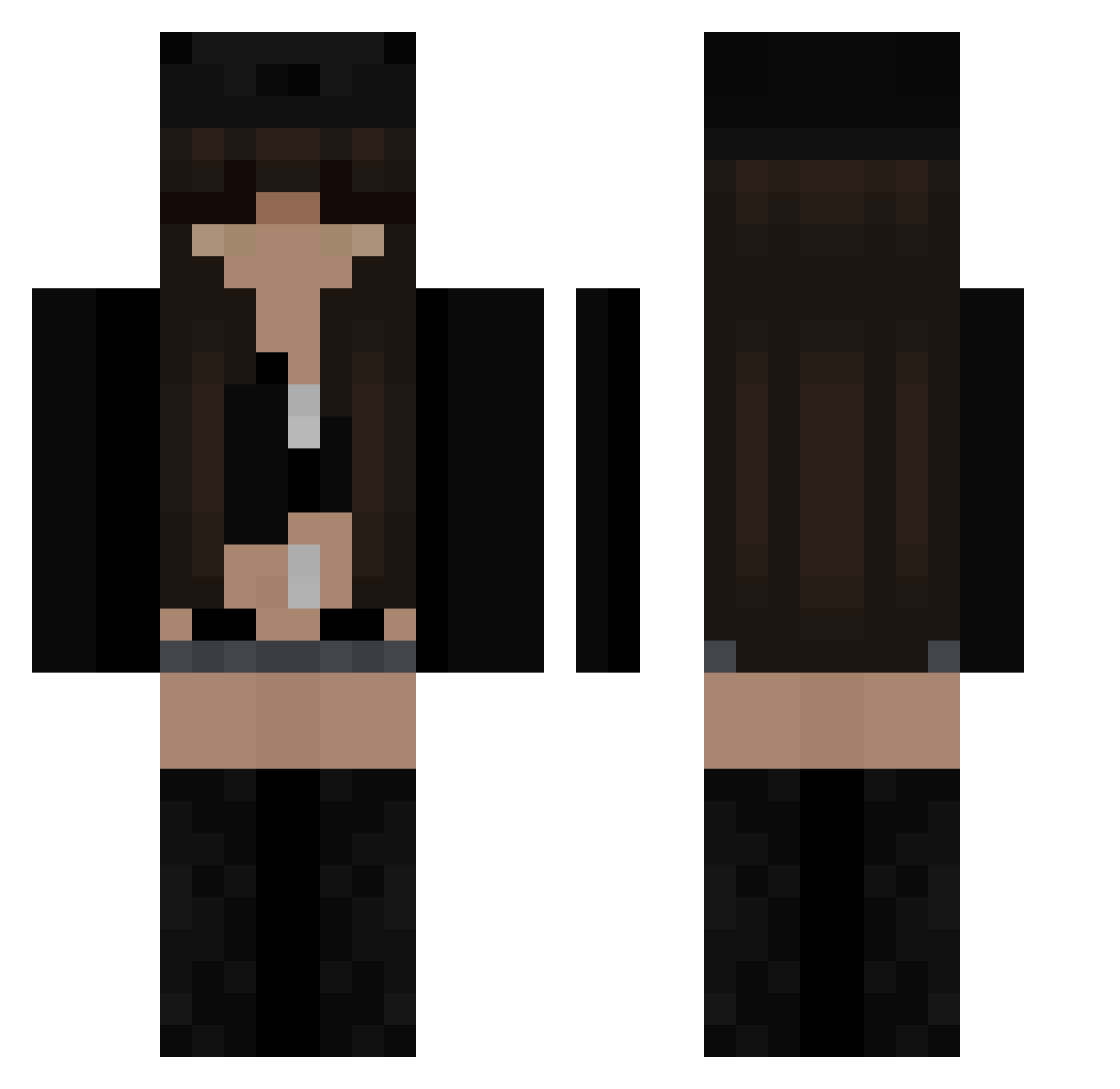 LILI343 Minecraft skin, front and back view
