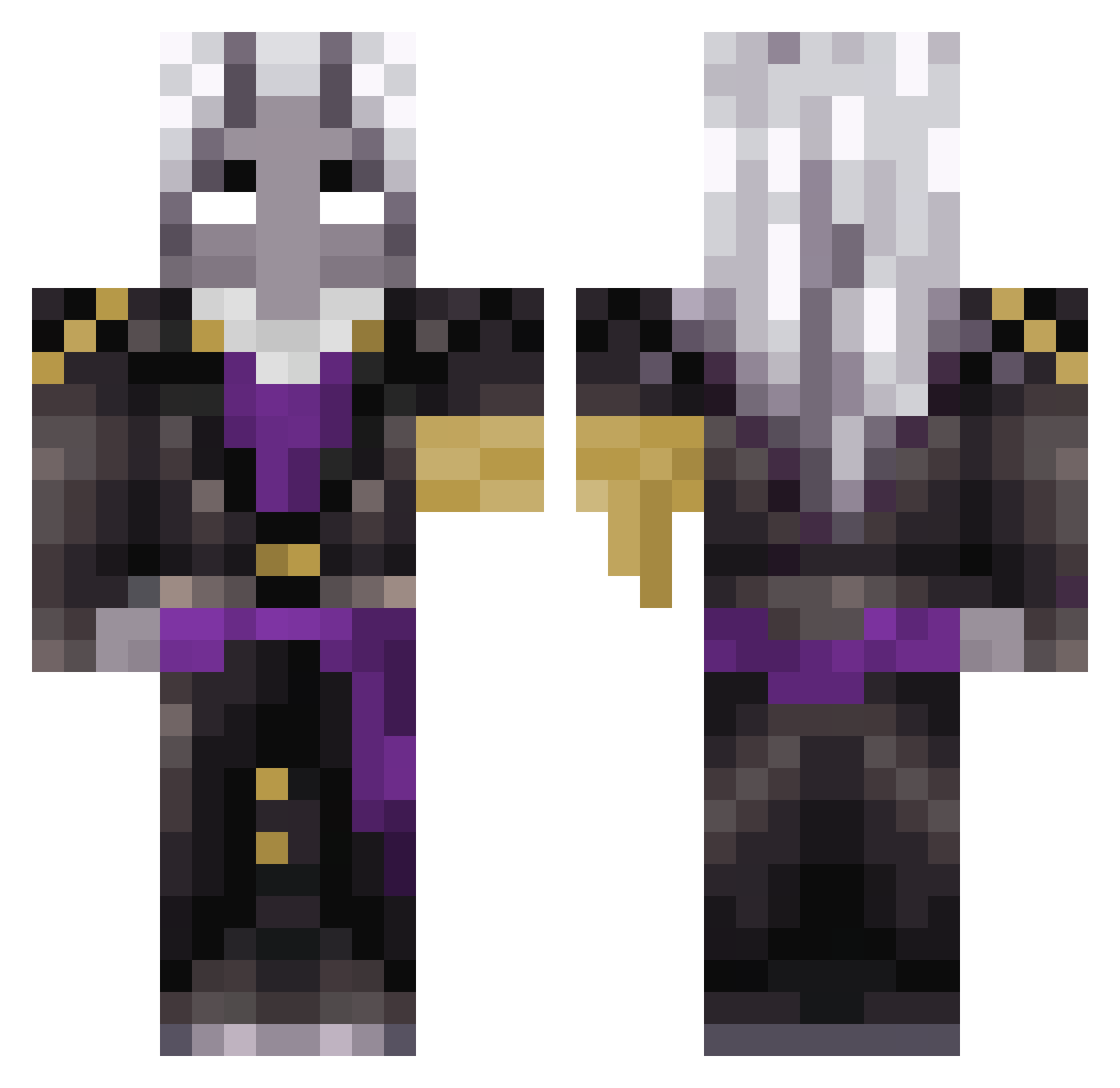 BernieBailey Minecraft skin, front and back view