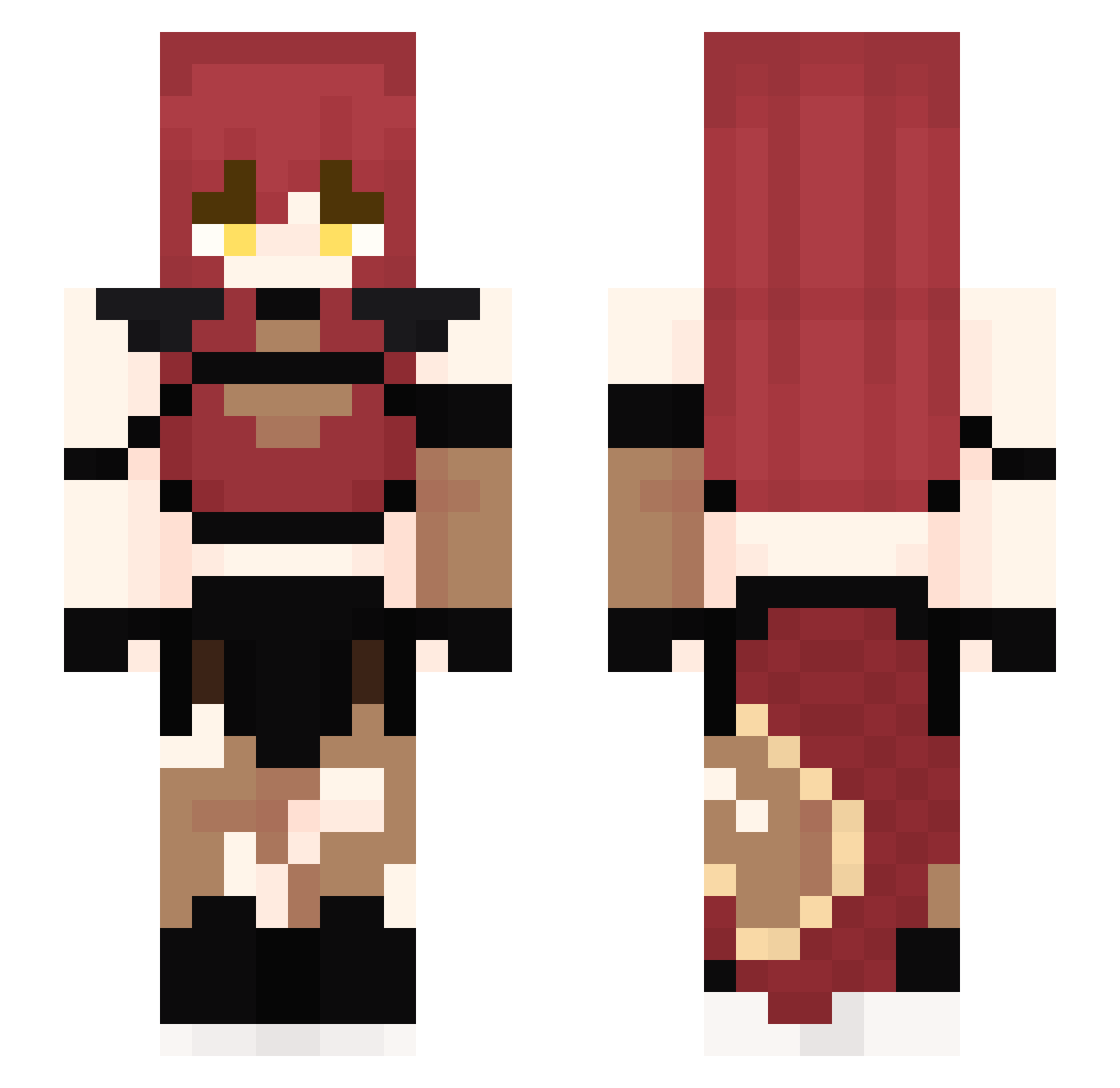 Spookszzz Minecraft skin, front and back view