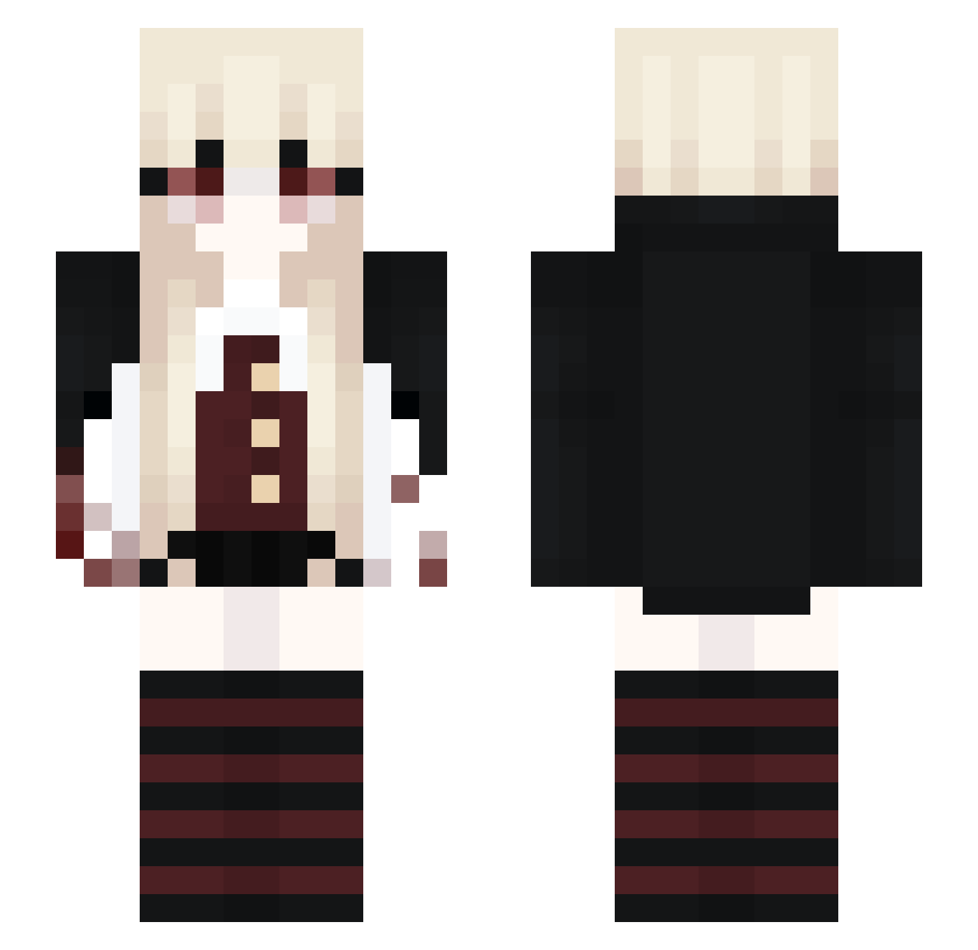 BlueNova03 Minecraft skin, front and back view