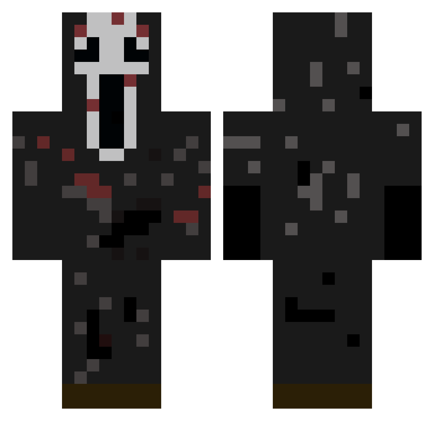 AndreX77 Minecraft skin, front and back view