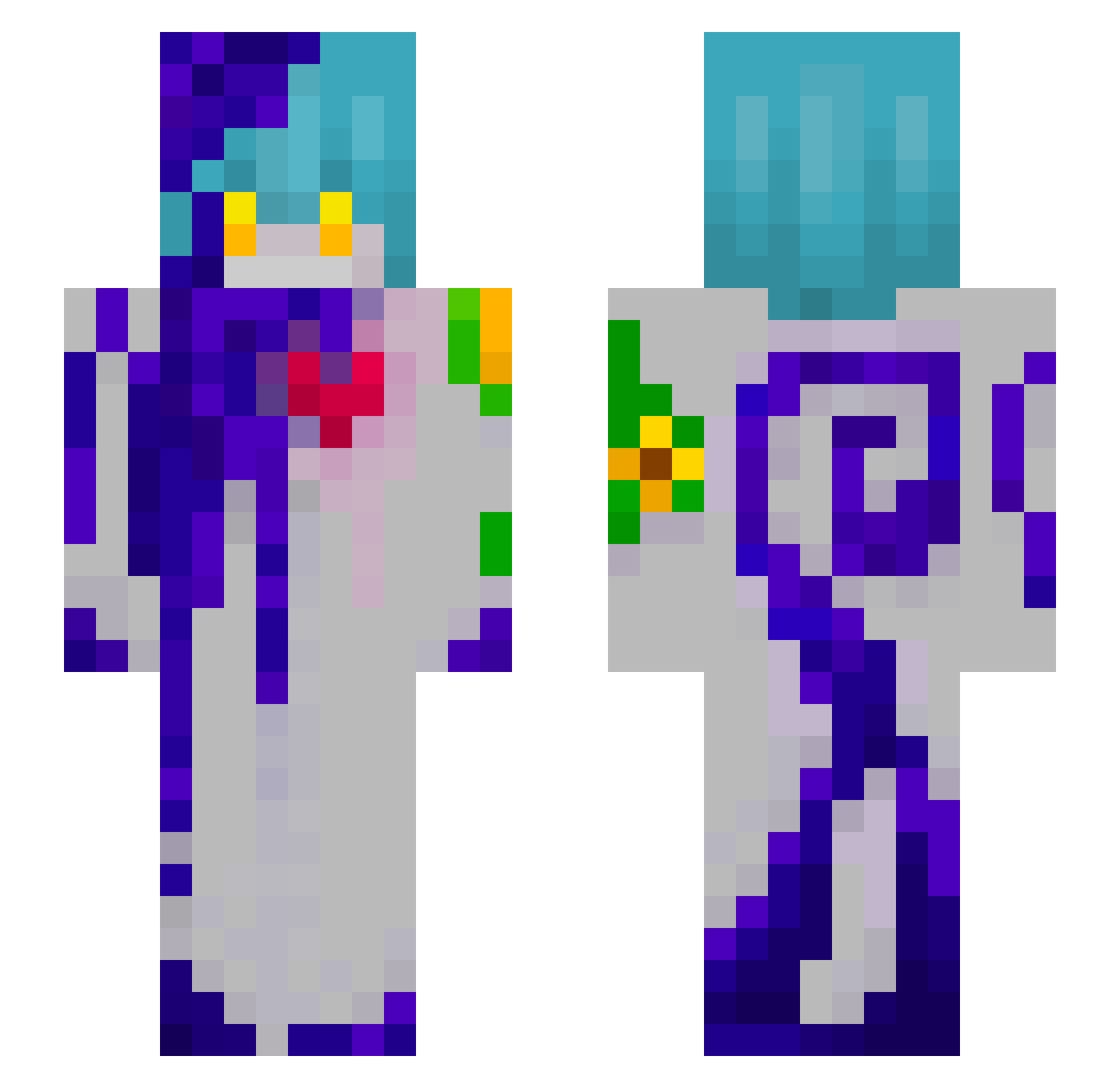 6unmaro Minecraft skin, front and back view
